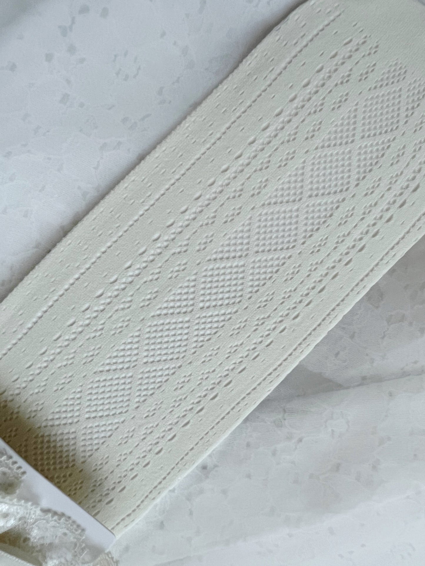 m♡petite Satin Bow Lacy Over Knee Socks