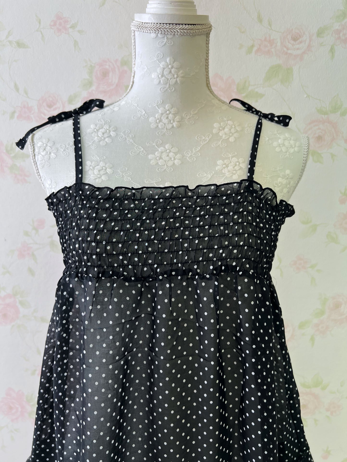 Honey’s Polka Dot Chiffon Tunic Top