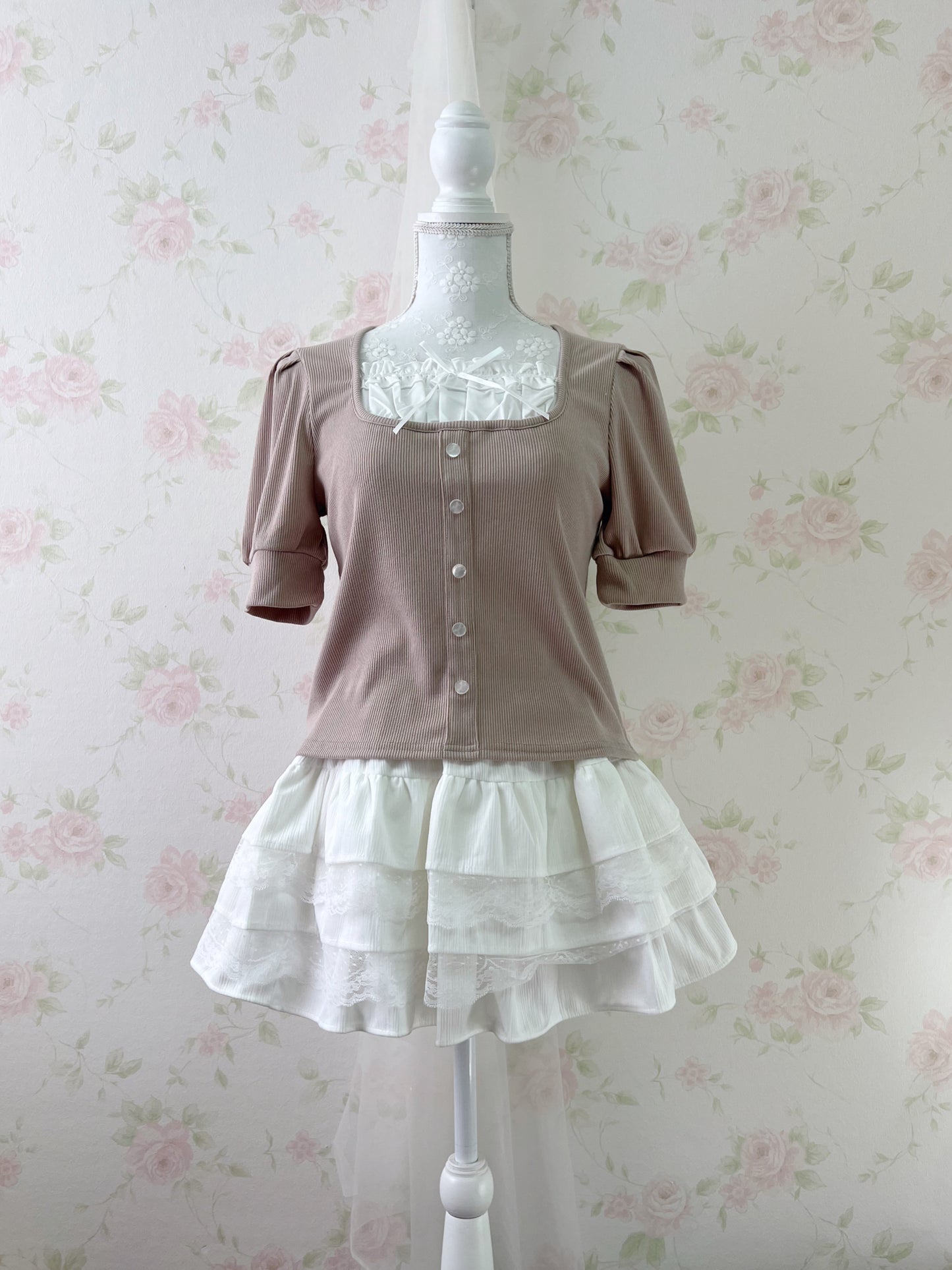 One Way Milkmaid Top (Pink)