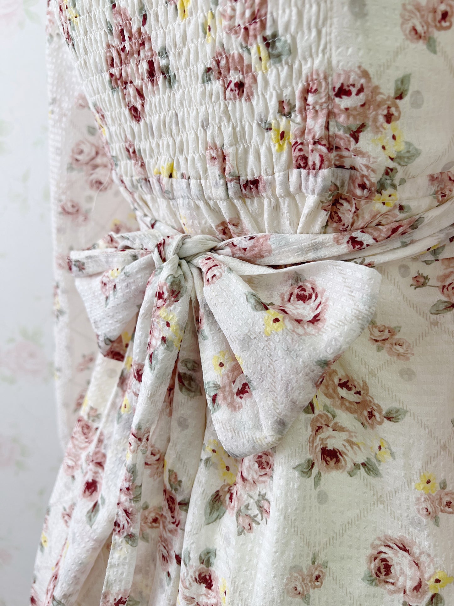 LIZMELO LIZ LISA My Melody Collaboration Floral Dress (White)