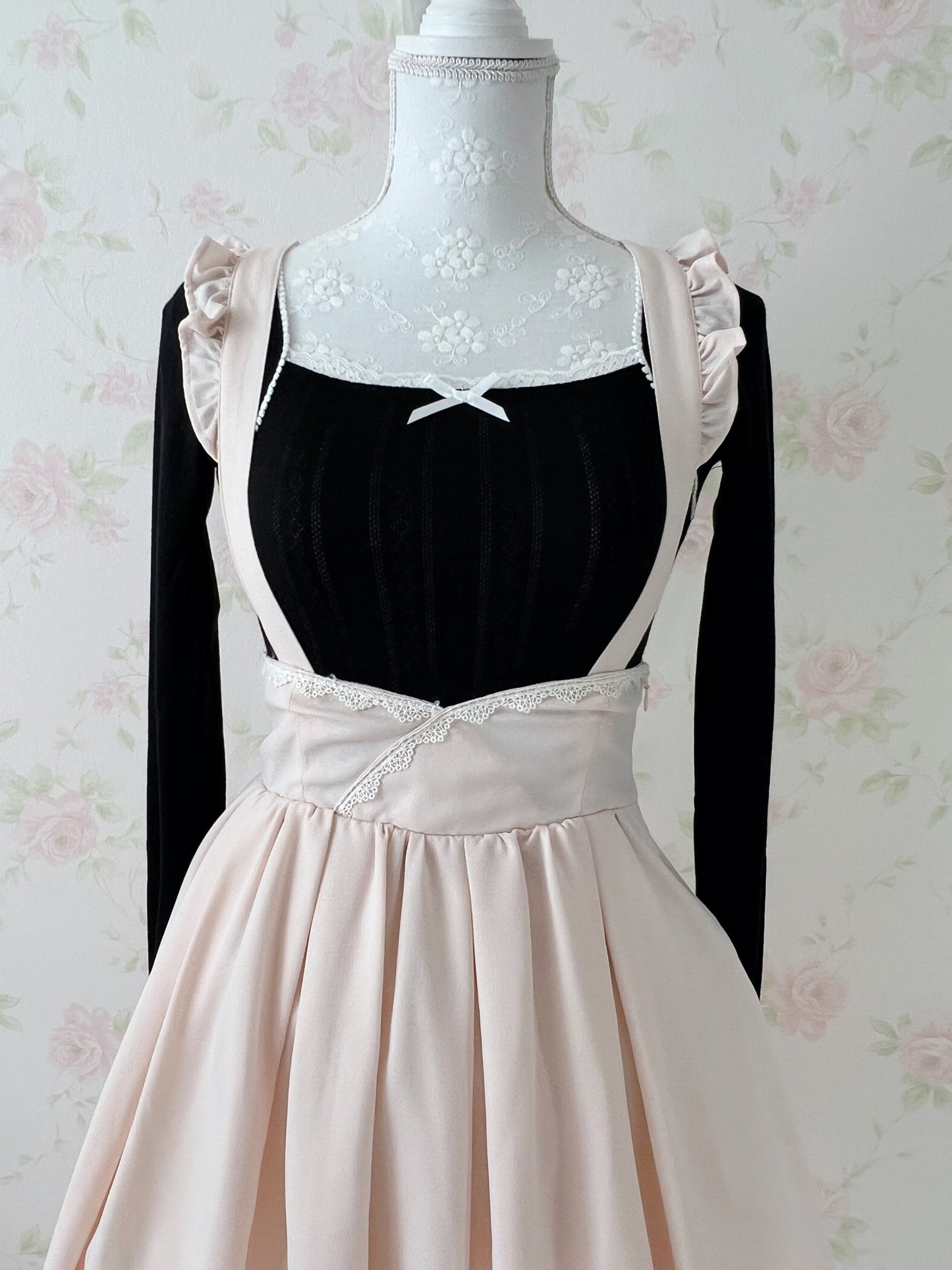 GRL Coquette Girly Top (Black)