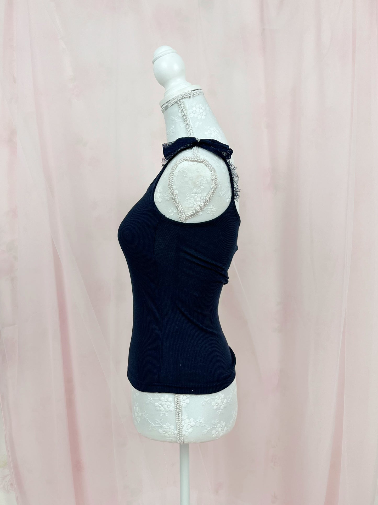 (18% OFF) LIZ LISA Tulle Bow Camisole (Navy)