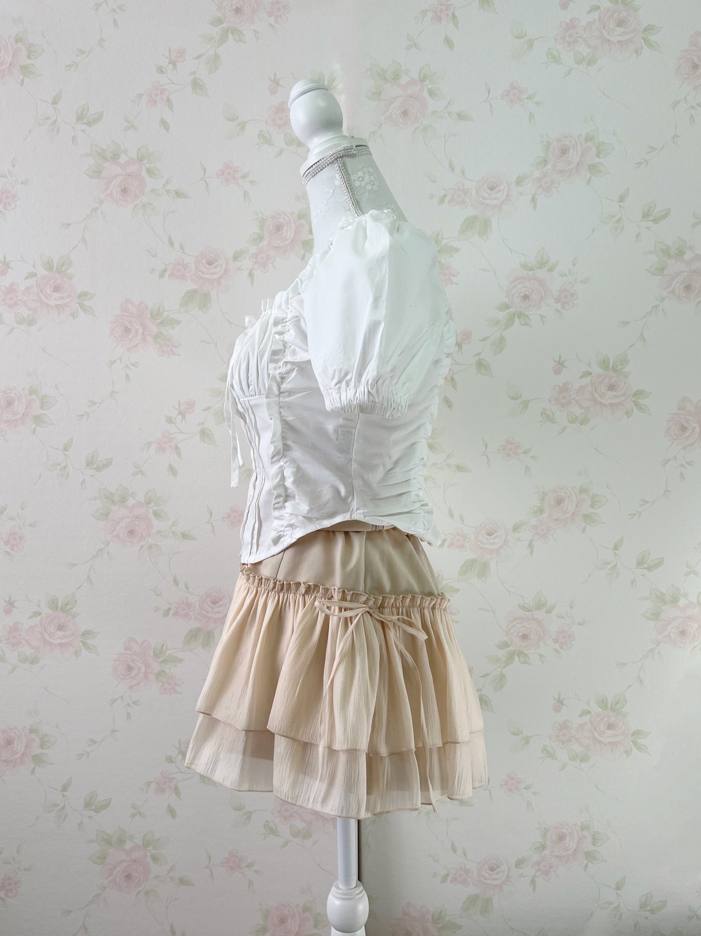 apres jour mignon Cotton Blouse (White)