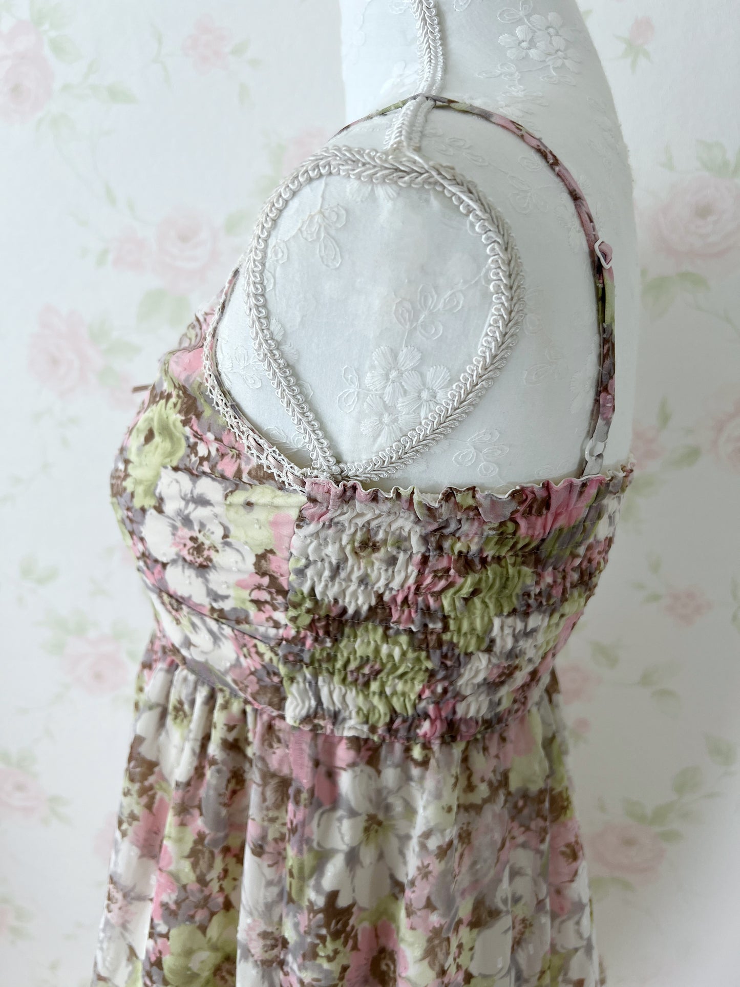 L’EST ROSE Fairy Flower Camisole Chiffon Dress