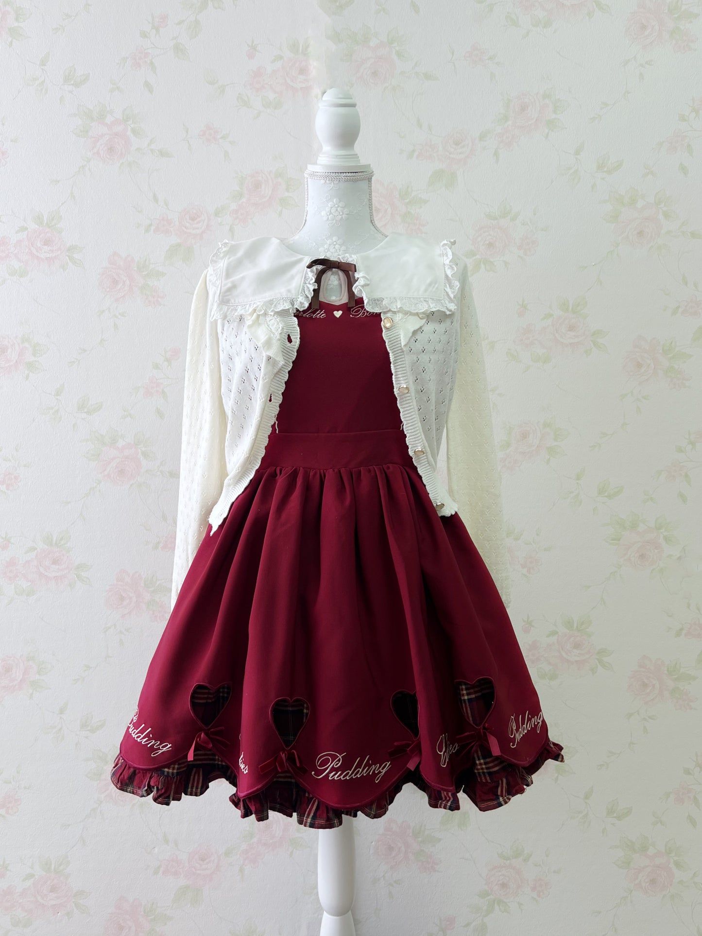LIZ LISA Heart Cutout Hem Laced Up Dress