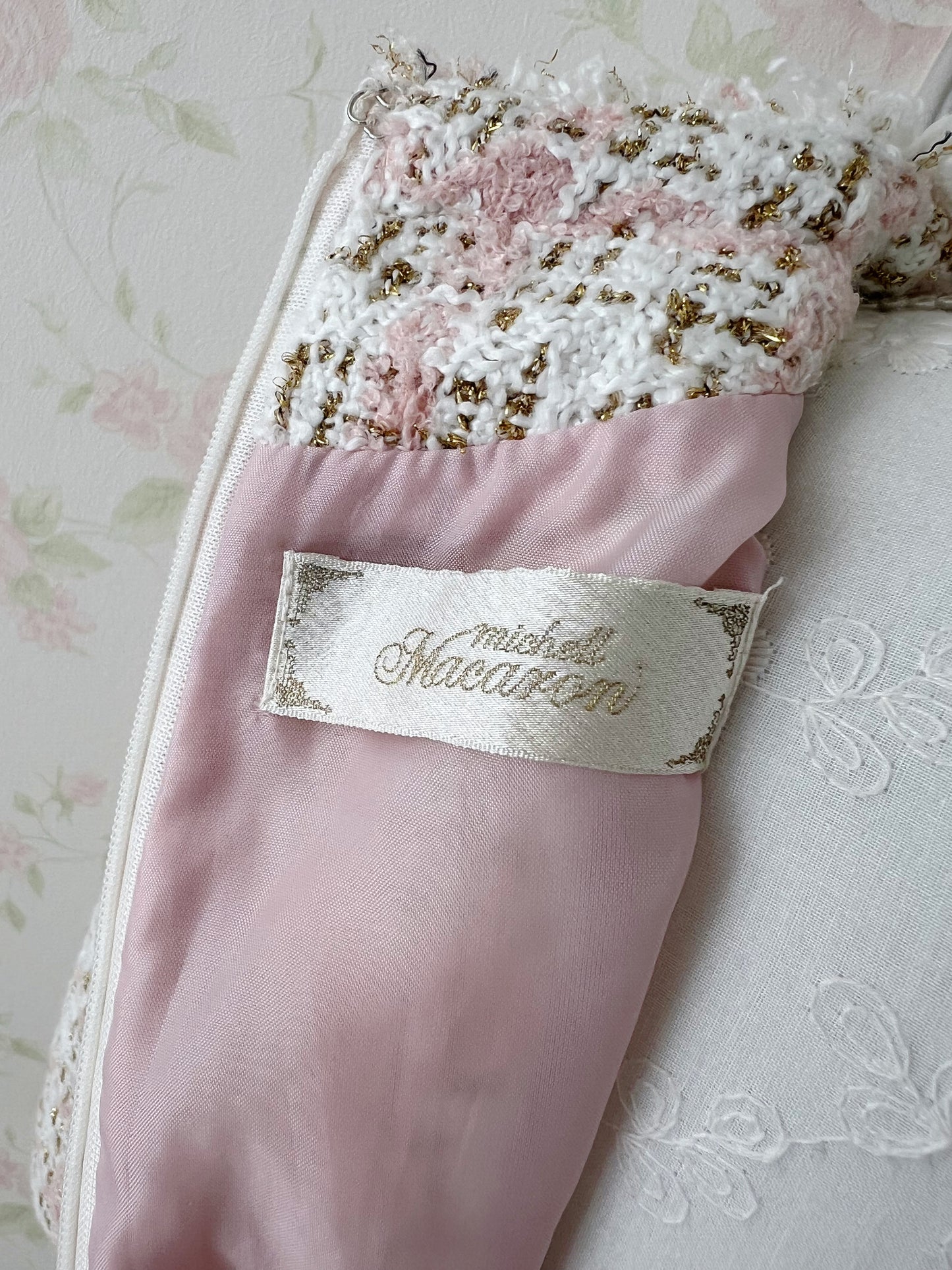 Michellmacaron Tweed Dress (Pink)