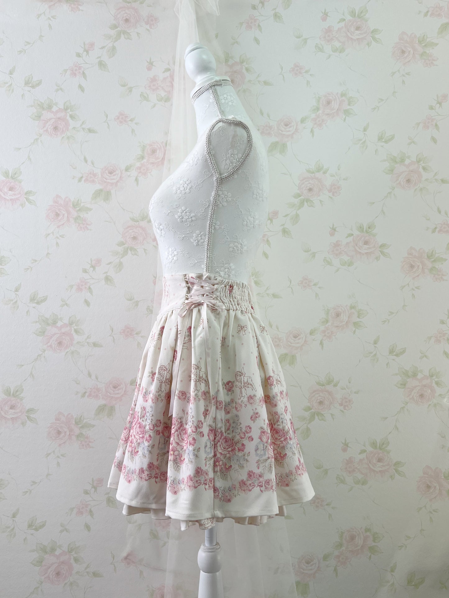LIZ LISA Angel Rose Side Laced Up Skirt