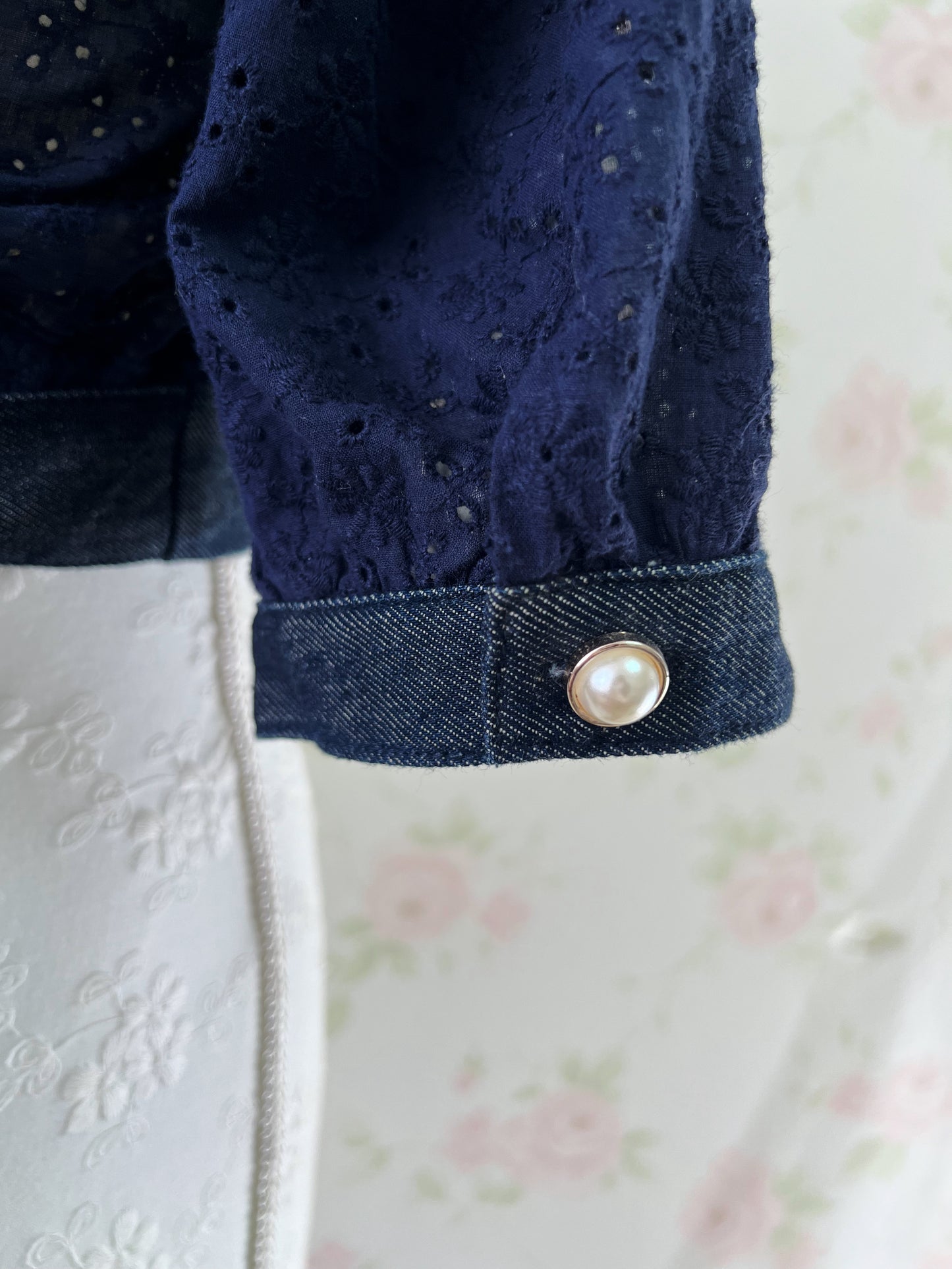 Swankiss Denim Off Shoulder Bustier