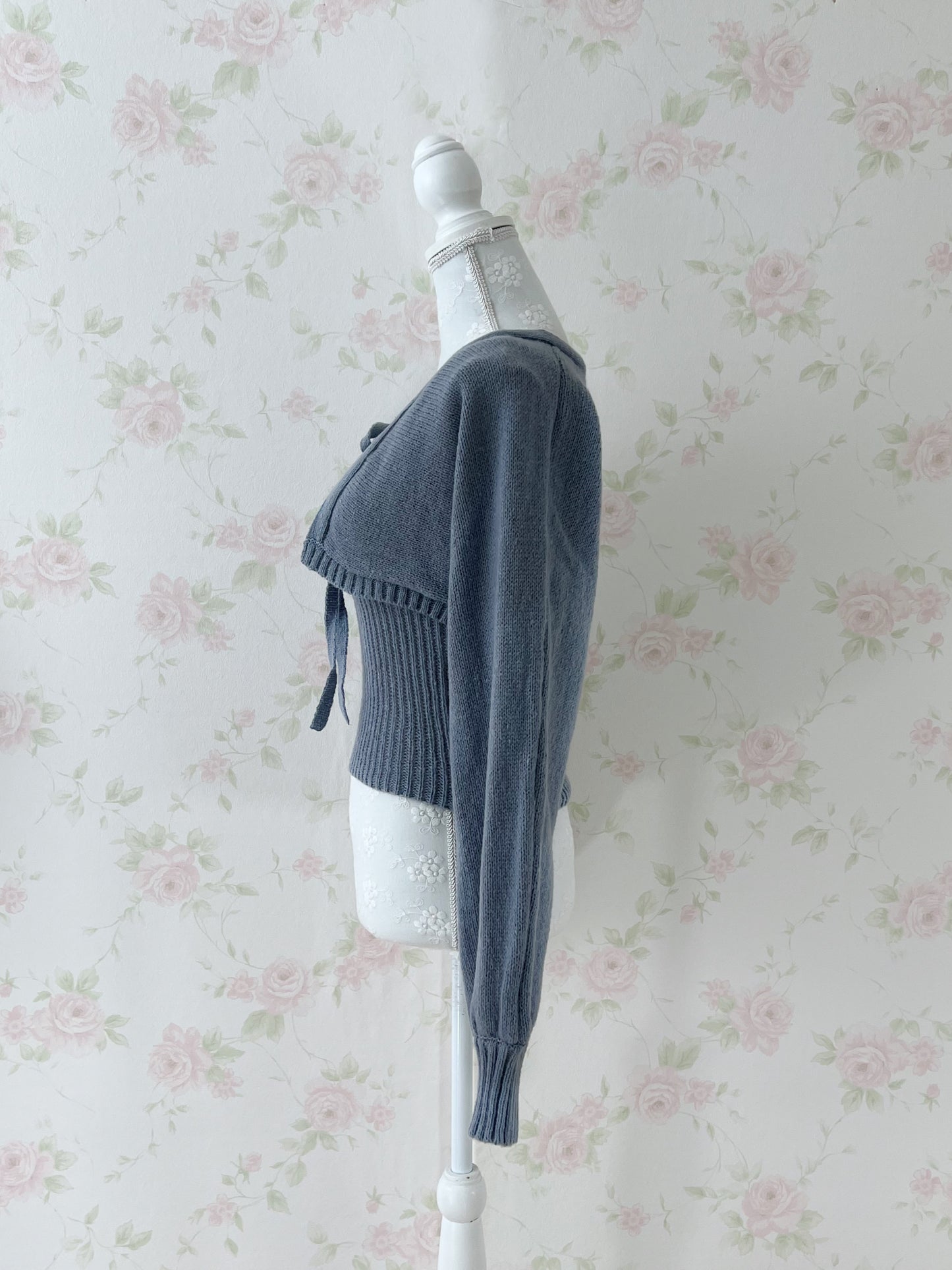 GRL Camisole Cardigan Set (Blue)