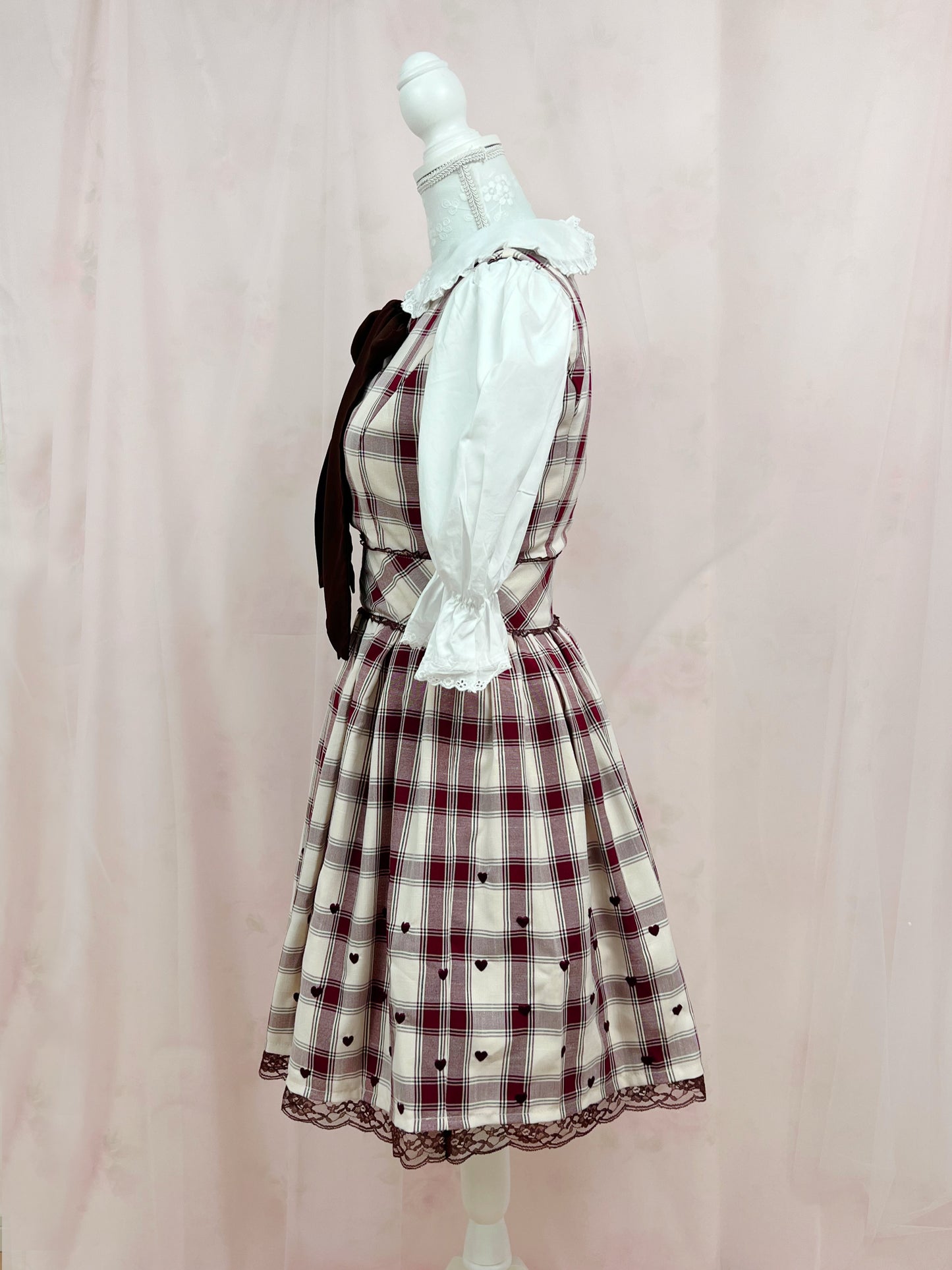 (46% OFF) mille fille closet by LODISPOTTO Heart Dot Checked Dress