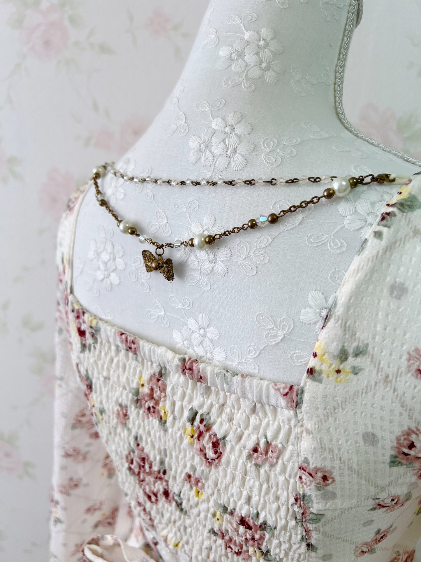 LIZMELO LIZ LISA My Melody Collaboration Floral Dress (White)