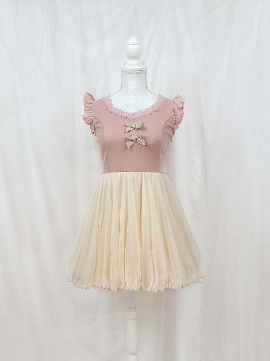 (20% OFF) evelyn Ribbon Tulle Dress (Pink)