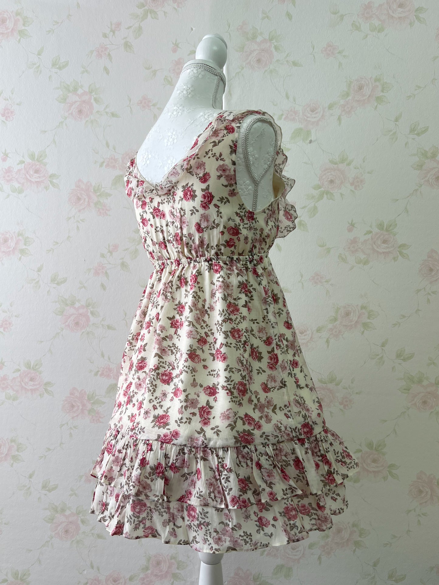 LODISPOTTO Floral Ruffled Jumper Dress