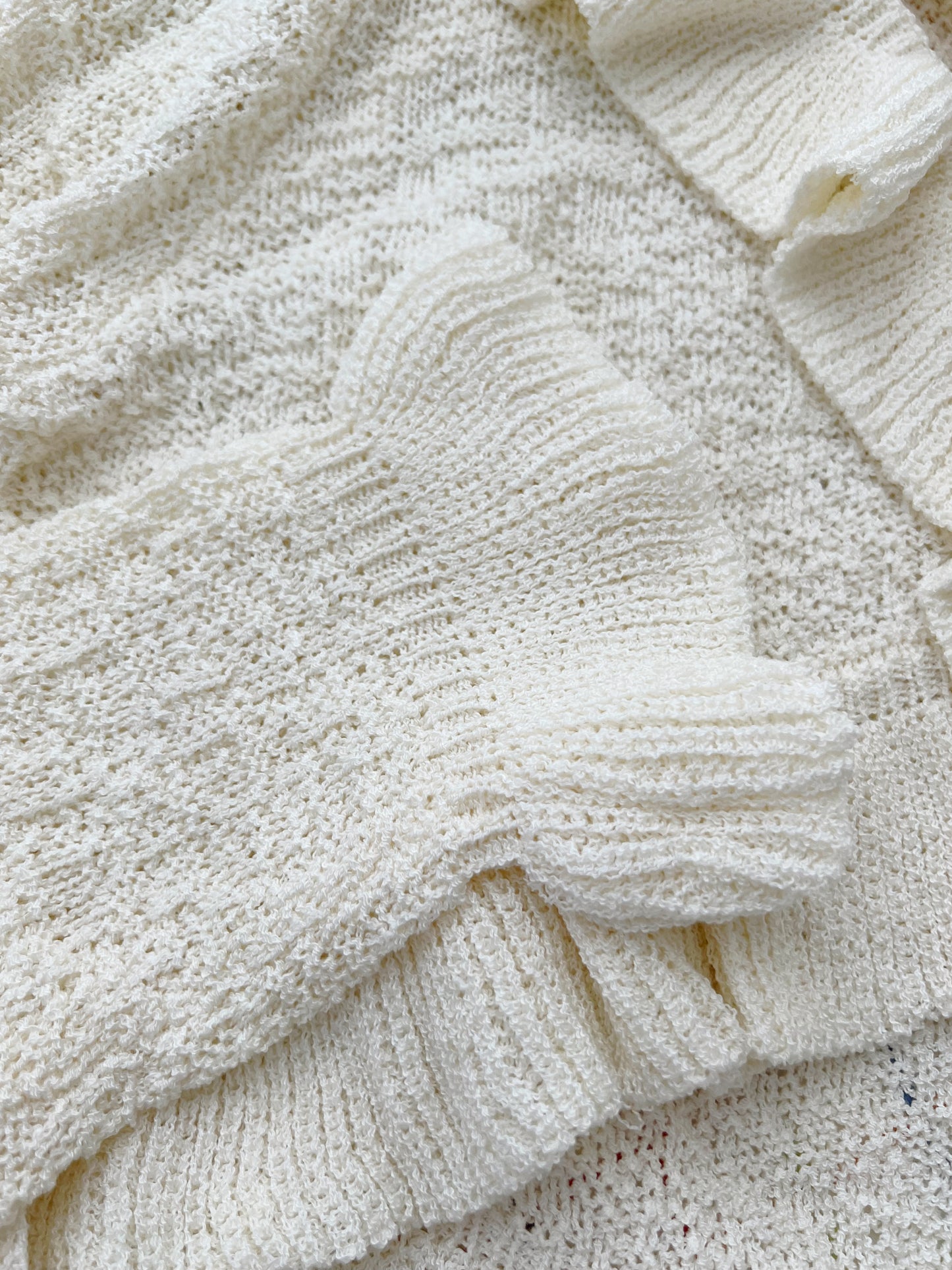 GRL Shoujo Girlie Ruffled Cardigan (Ivory)