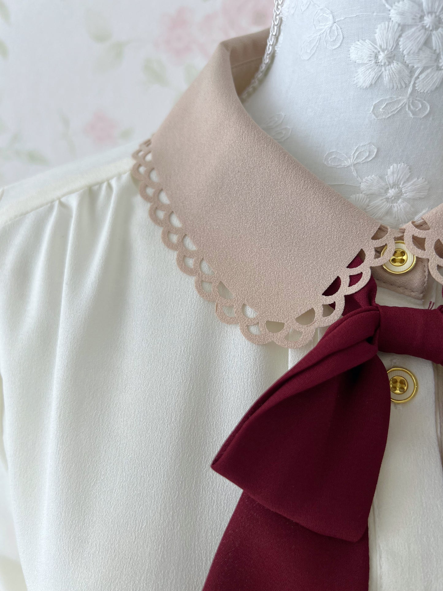 Arrow Treble Clef Charm Bow Blouse