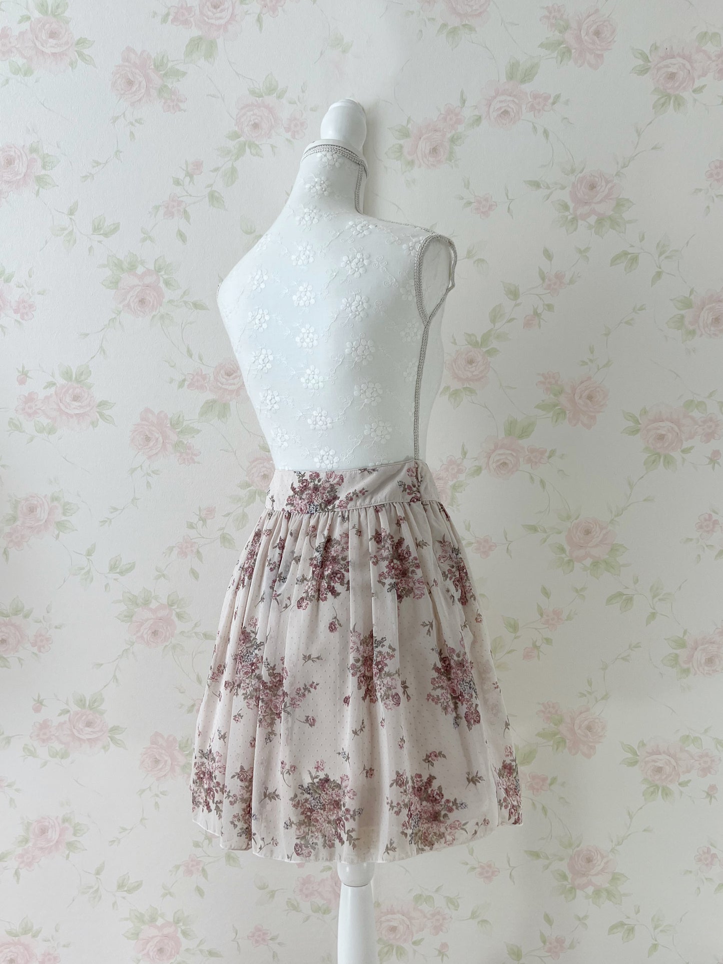 L'EST ROSE Chiffon Antique Rose Skirt