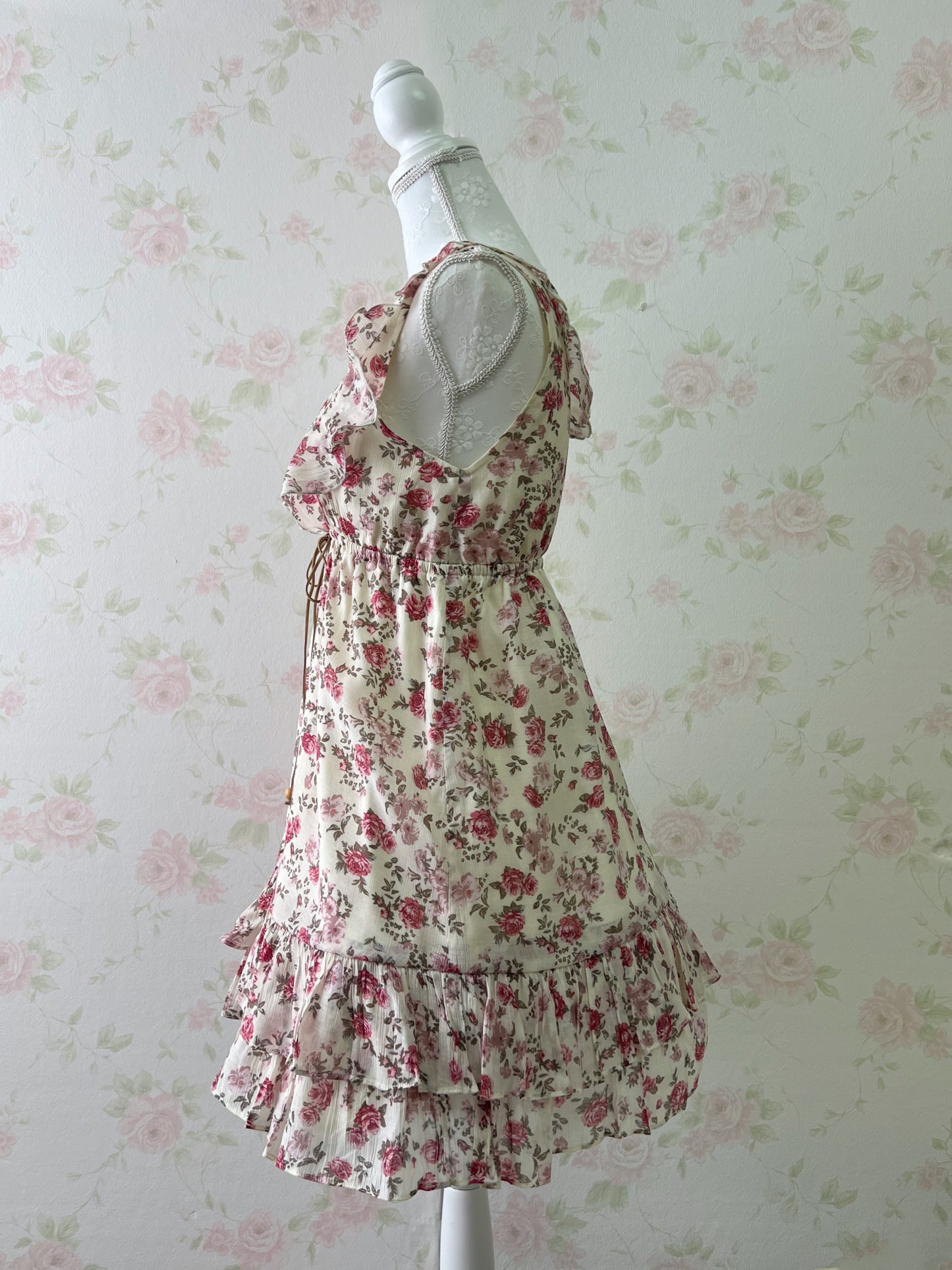 LODISPOTTO Floral Ruffled Jumper Dress