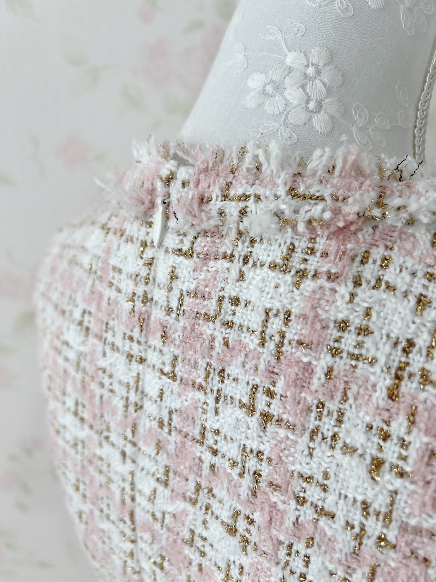 Michellmacaron Tweed Dress (Pink)