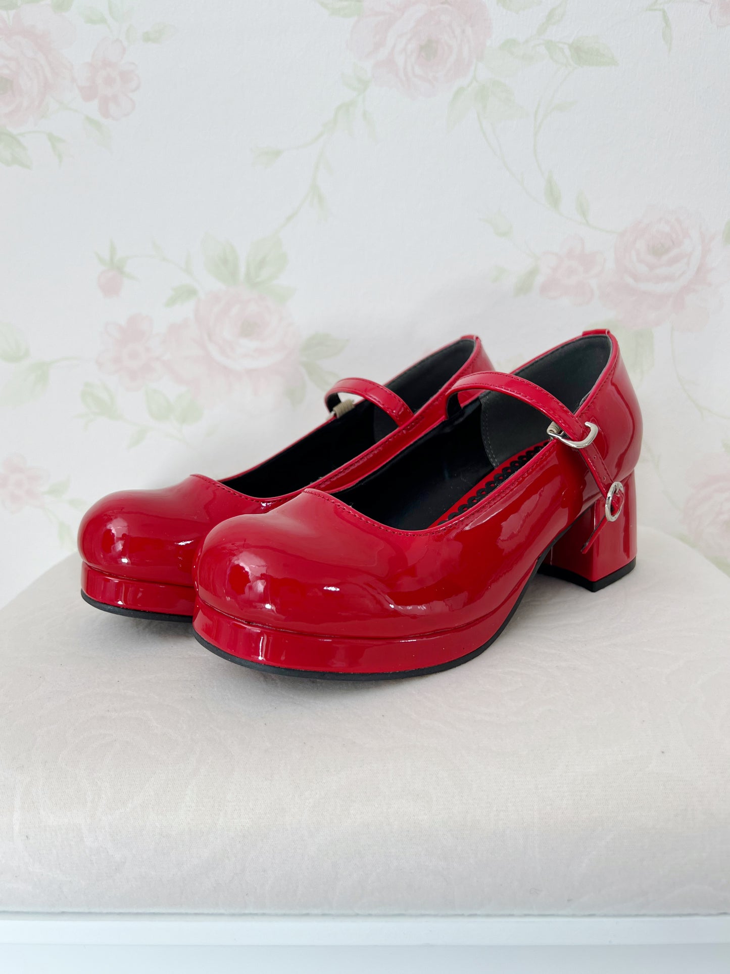 Dear My Love Strap Pumps (Red)
