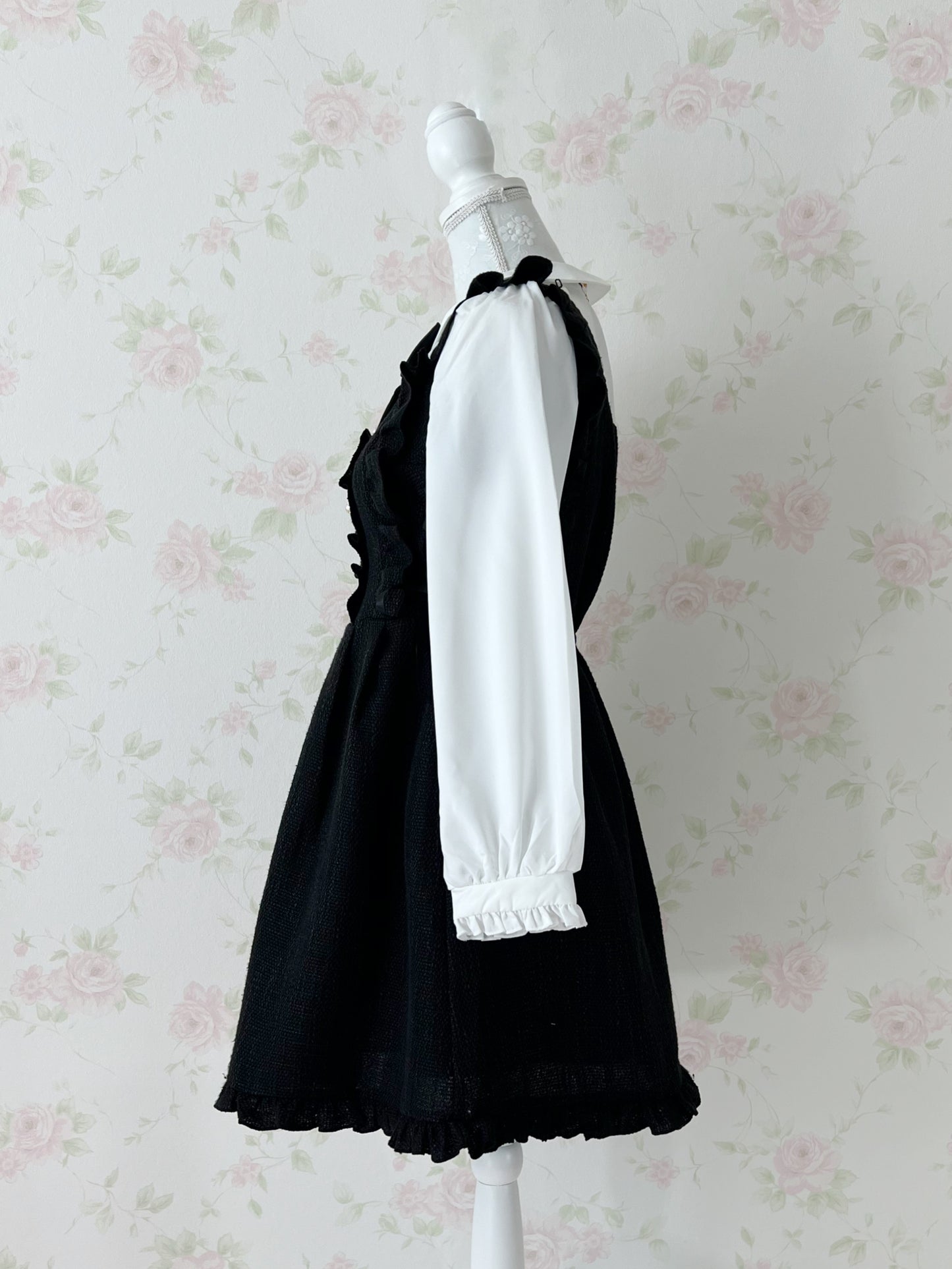 majoretty Jiraikei Tweed Dress (Black)
