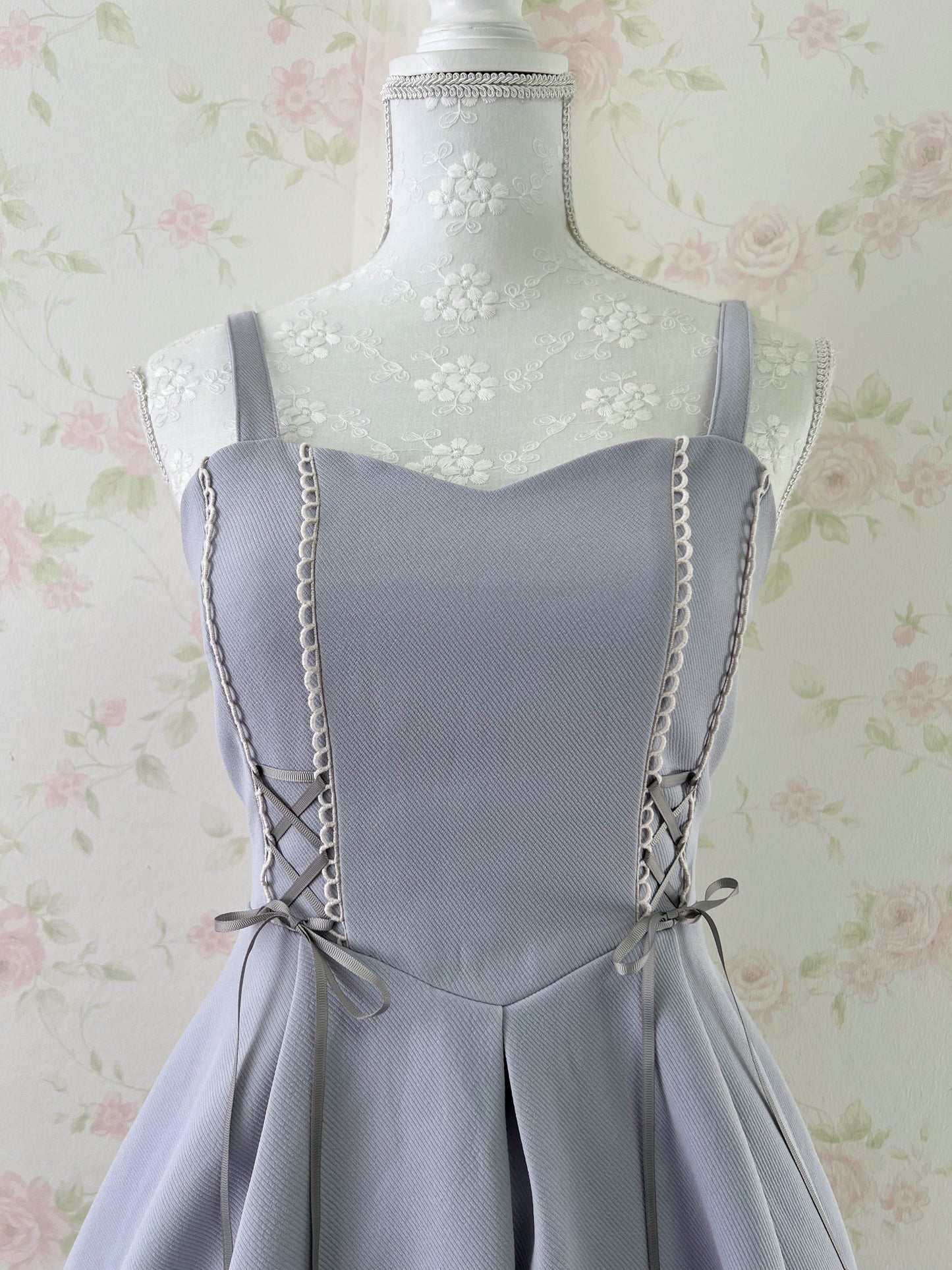 Secret Honey Back Bow Dolly Dress (Purple Blue)
