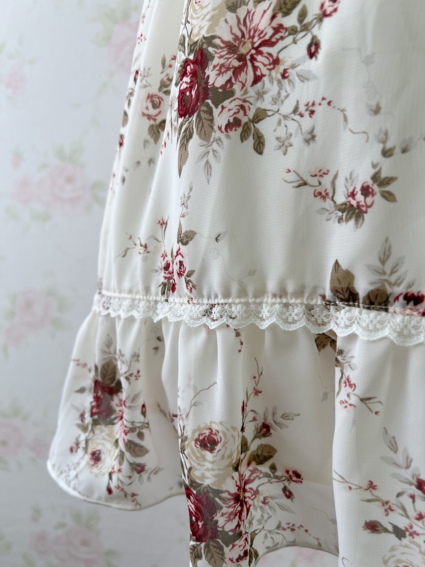 L’EST ROSE Little Bow Princess Rose Chiffon Dress