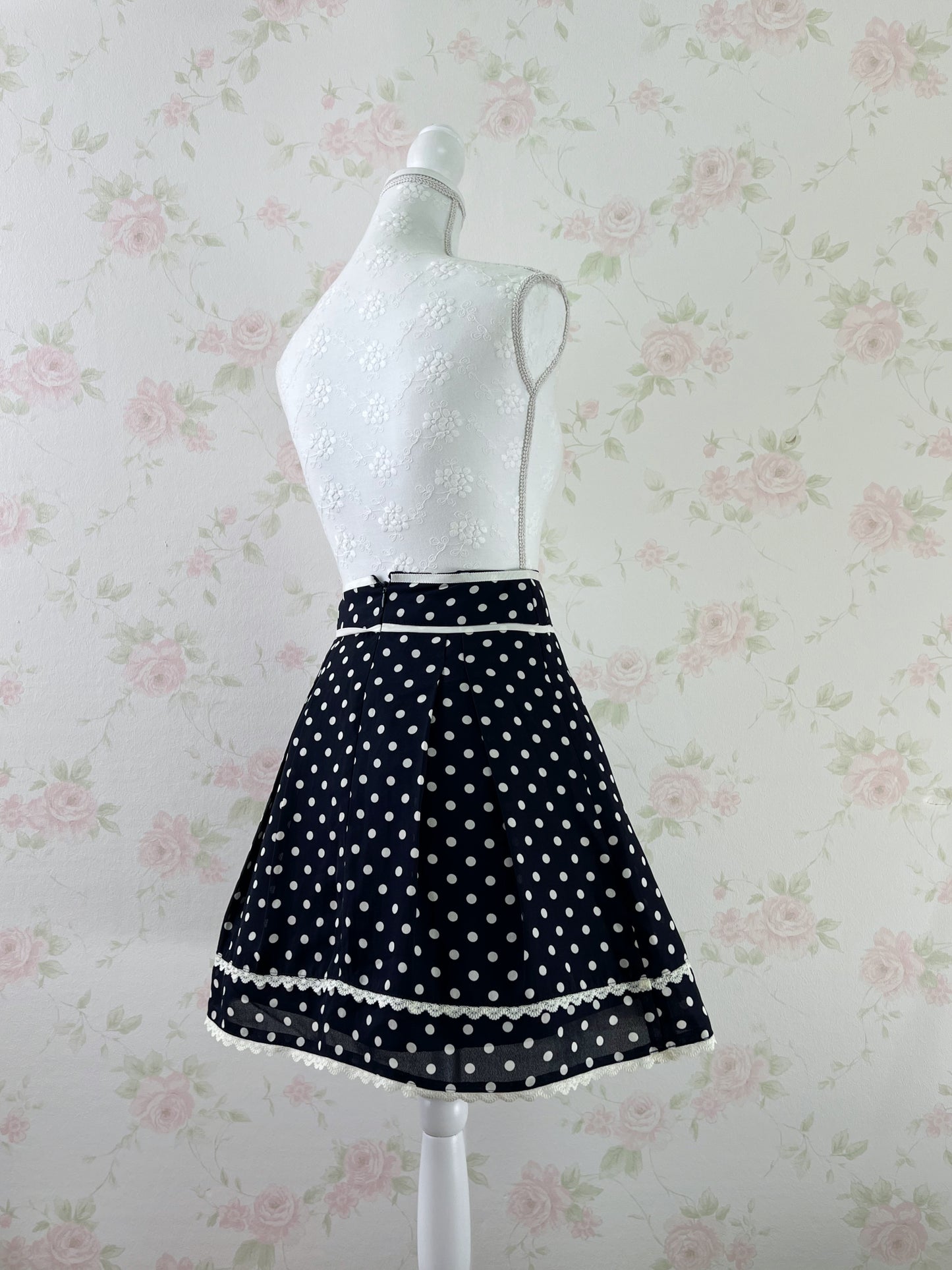 Prime Pattern Polka Dot Front Bow Skirt