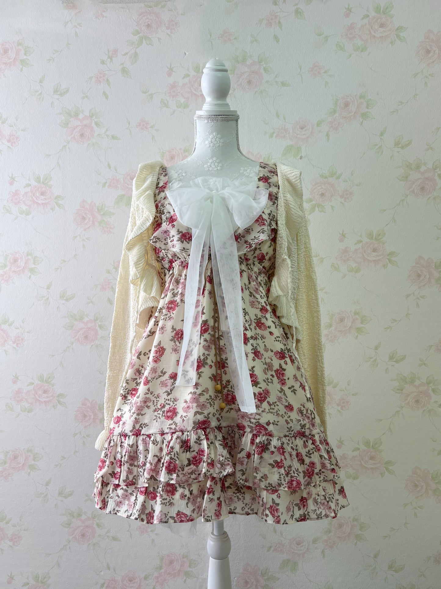 LODISPOTTO Floral Ruffled Jumper Dress