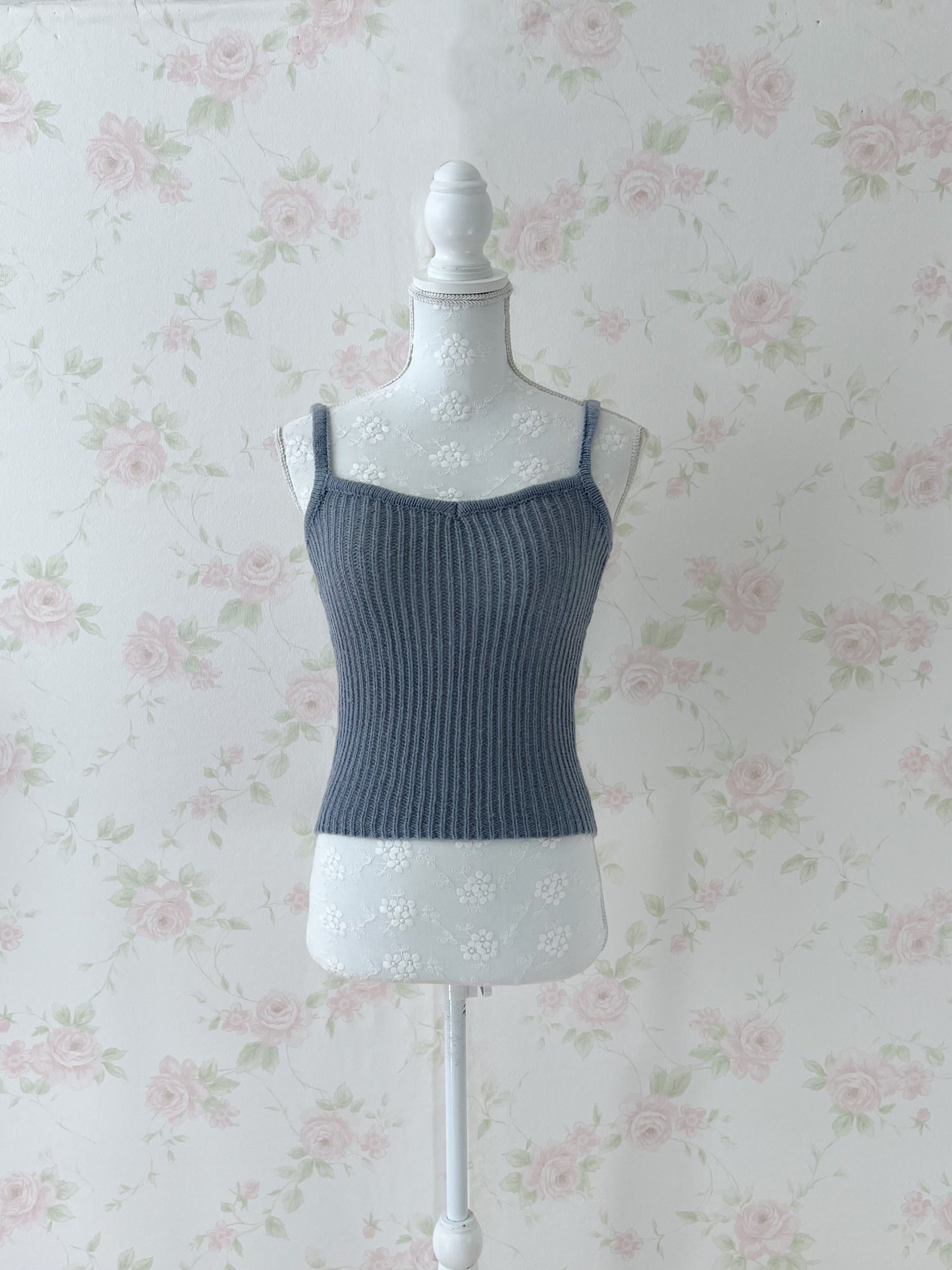 GRL Camisole Cardigan Set (Blue)