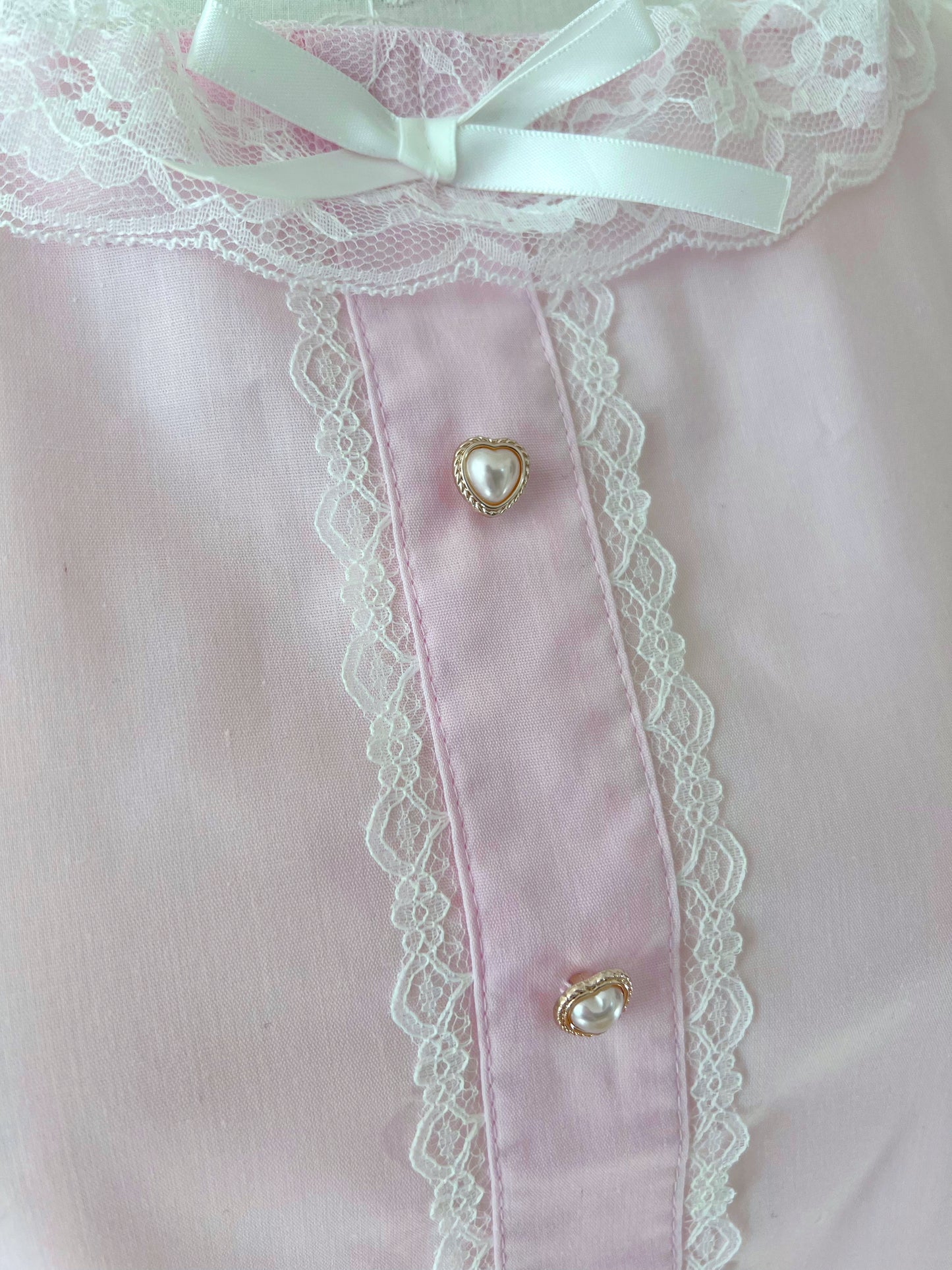 Lovely Tency Lace Sleeve Halter Neck Blouse (Pink)