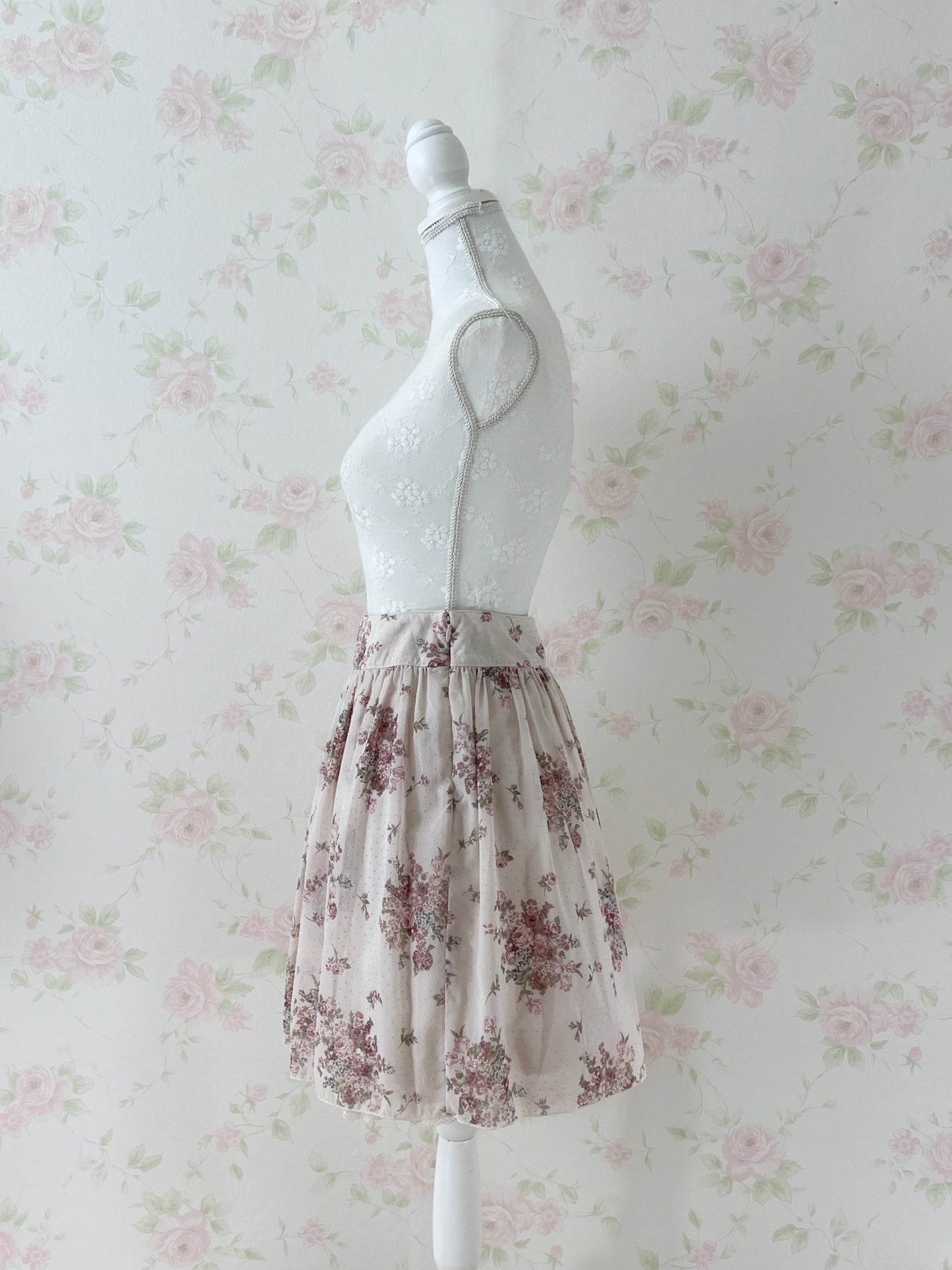 L'EST ROSE Chiffon Antique Rose Skirt