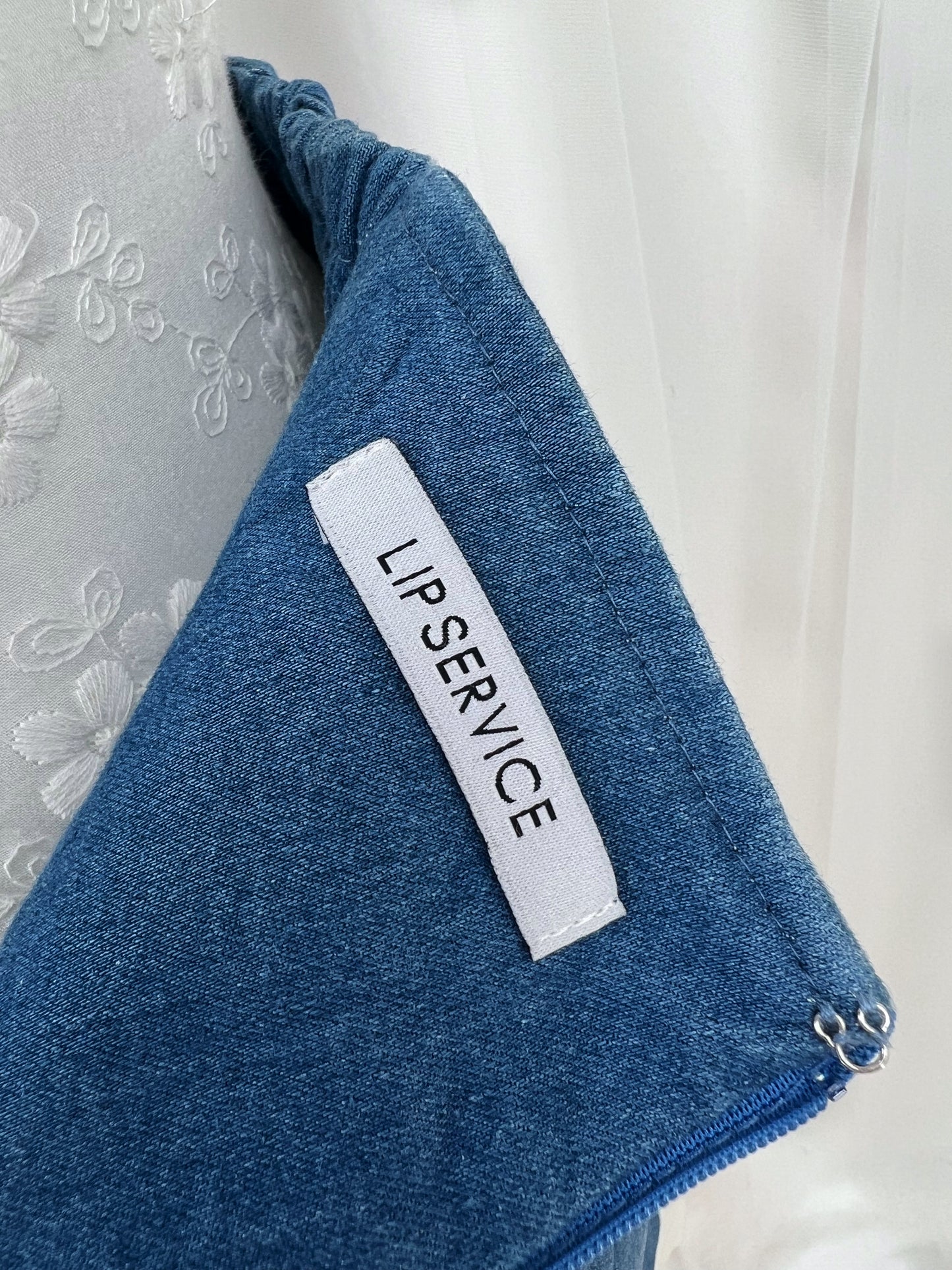 LIP SERVICE Laced Up Denim Tight Skirt