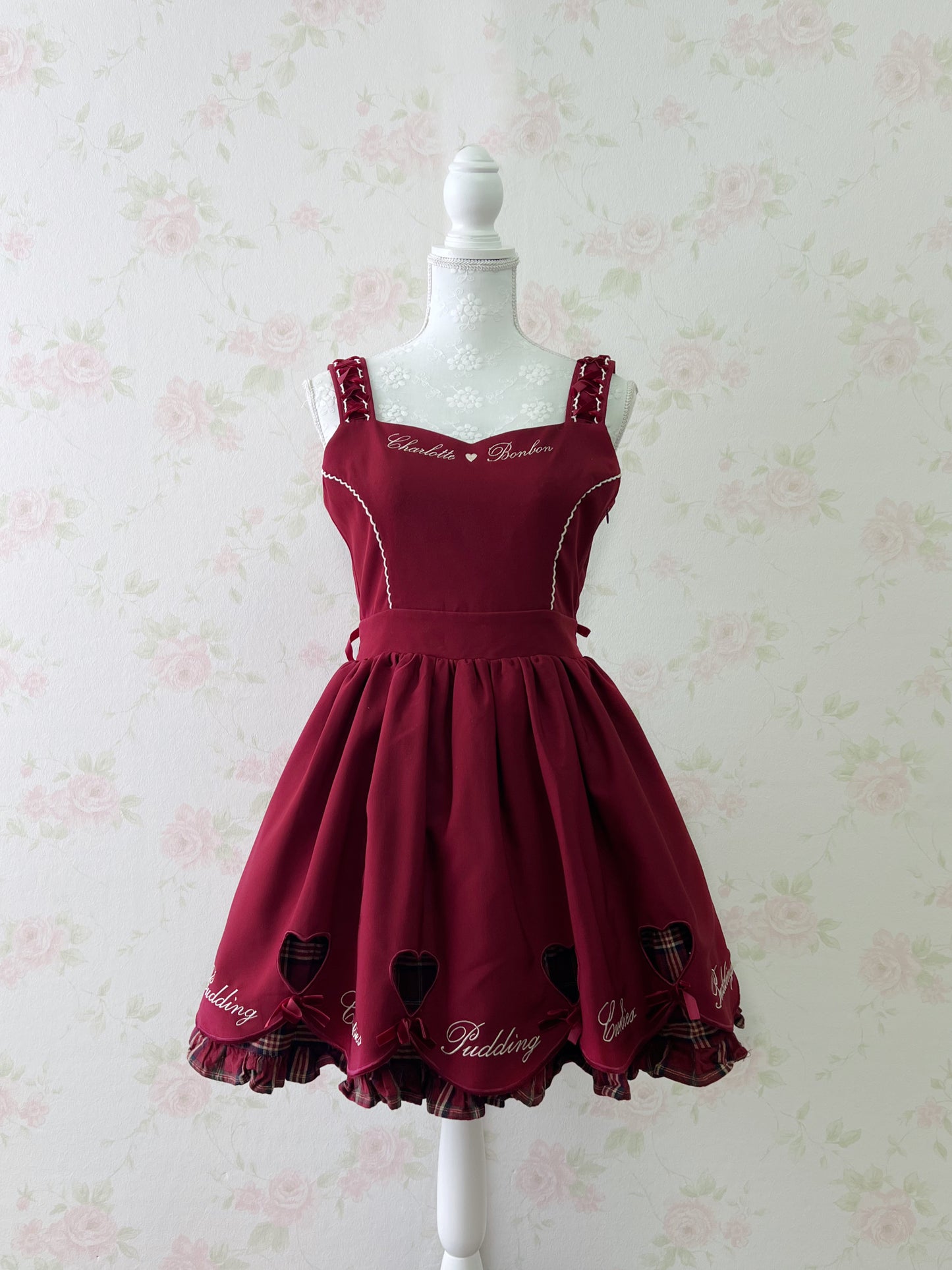 LIZ LISA Heart Cutout Hem Laced Up Dress