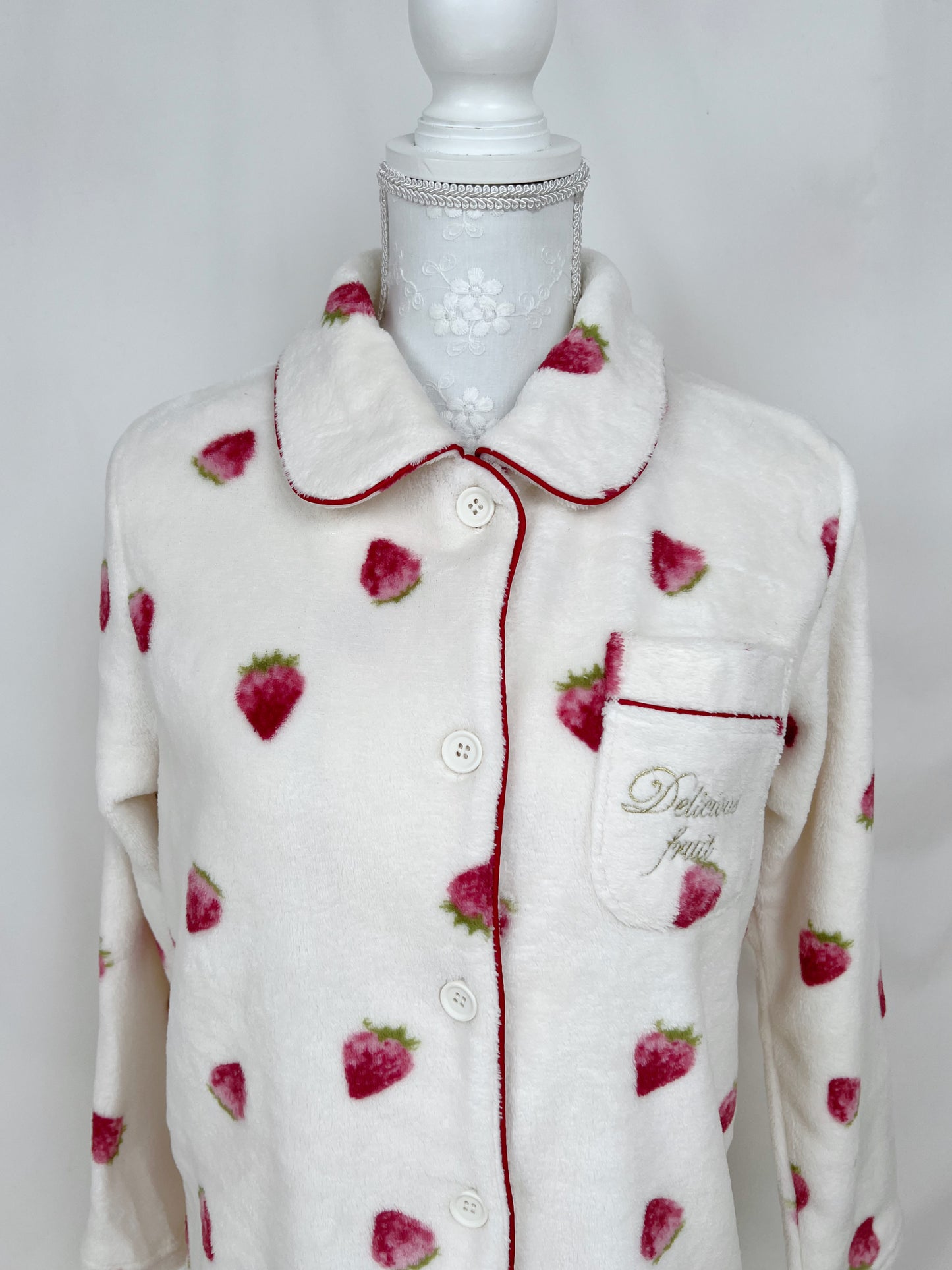 Sweet Strawberry Fluffy Pajamas