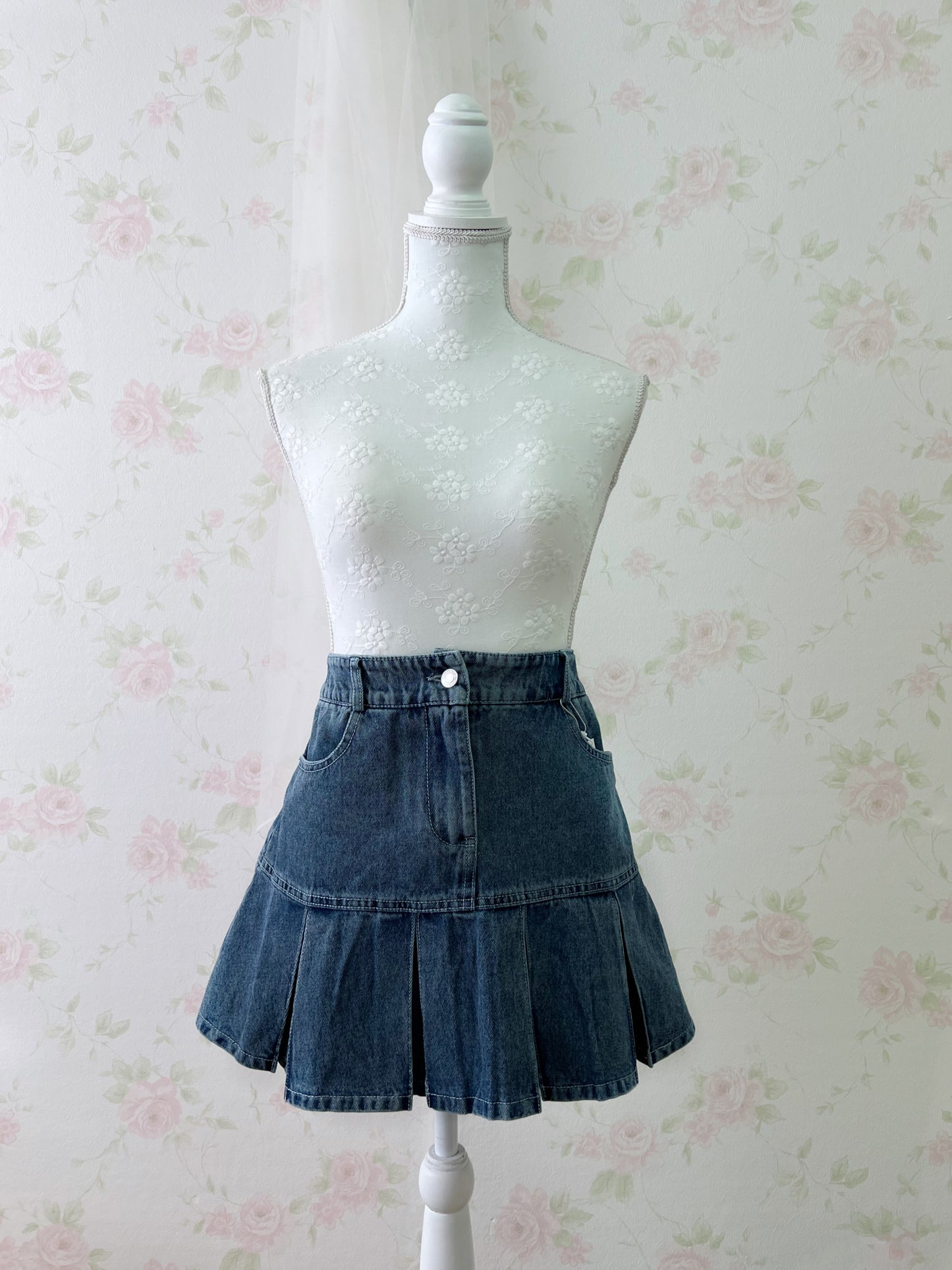 INGNI Pleated Denim Skirt