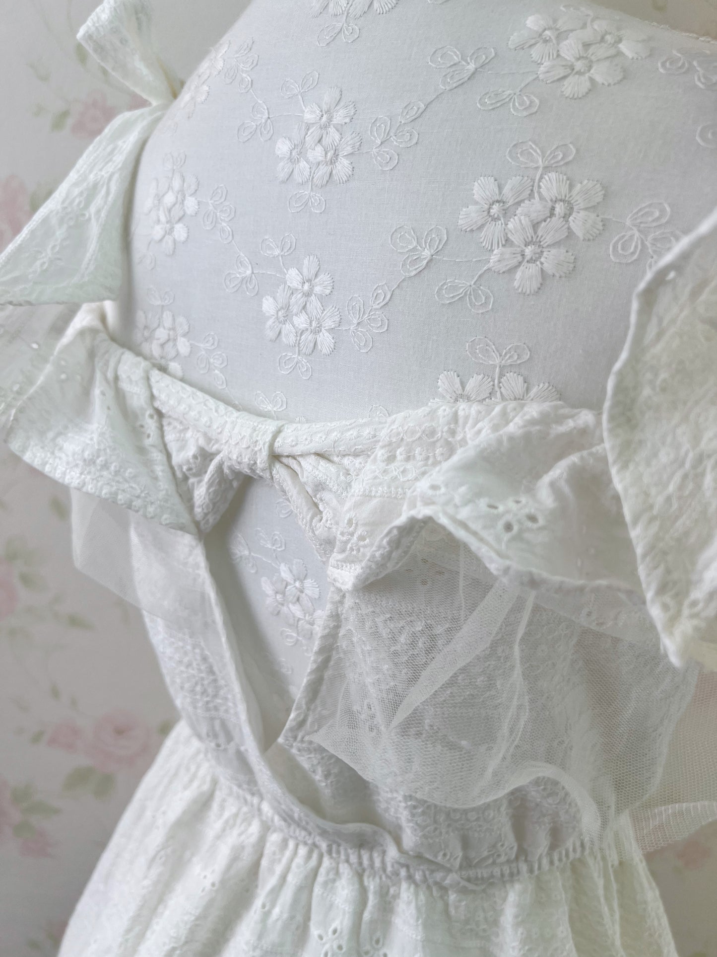LIZ LISA Shoulder Ribbon Cotton Dress