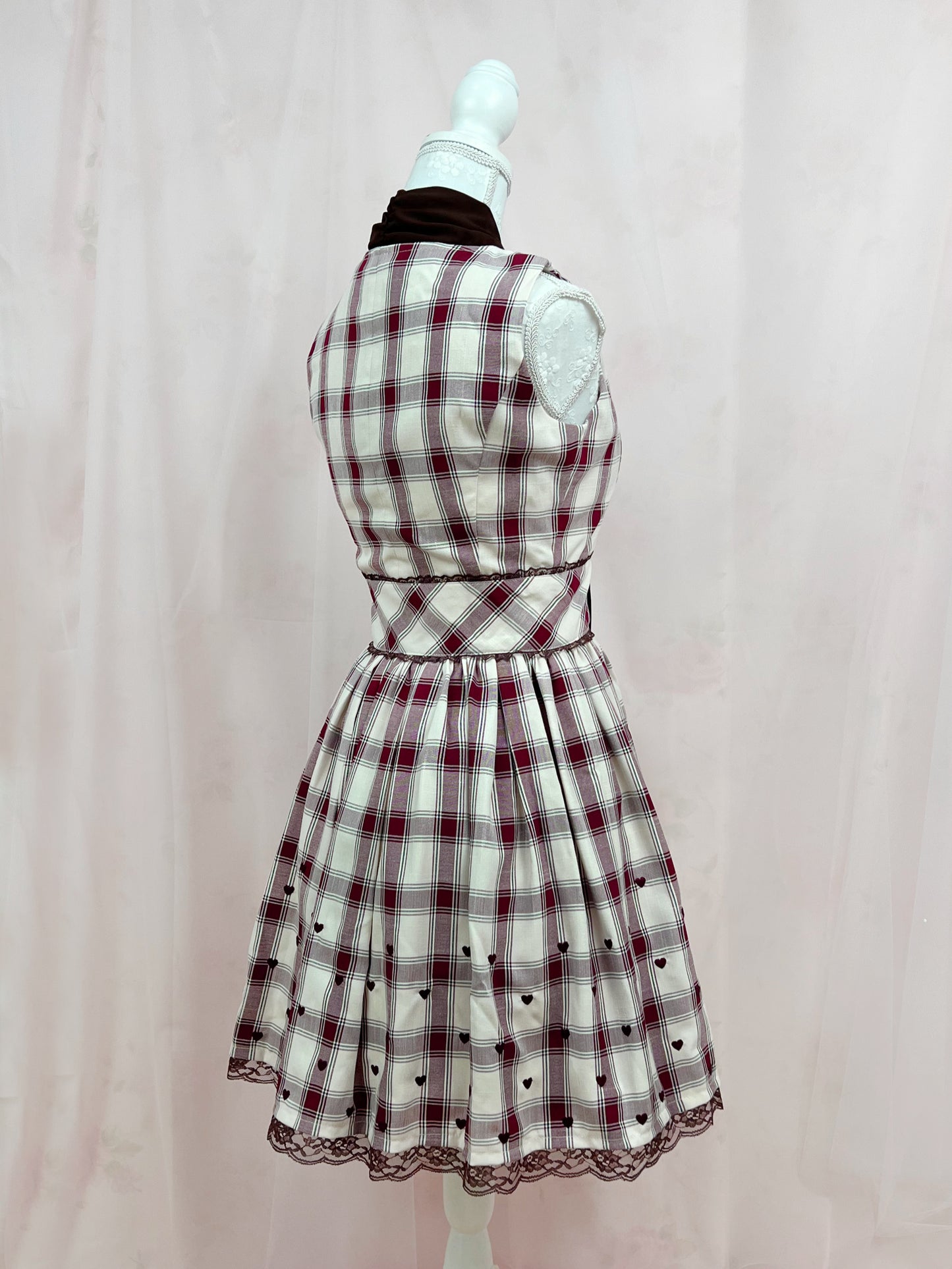 (46% OFF) mille fille closet by LODISPOTTO Heart Dot Checked Dress