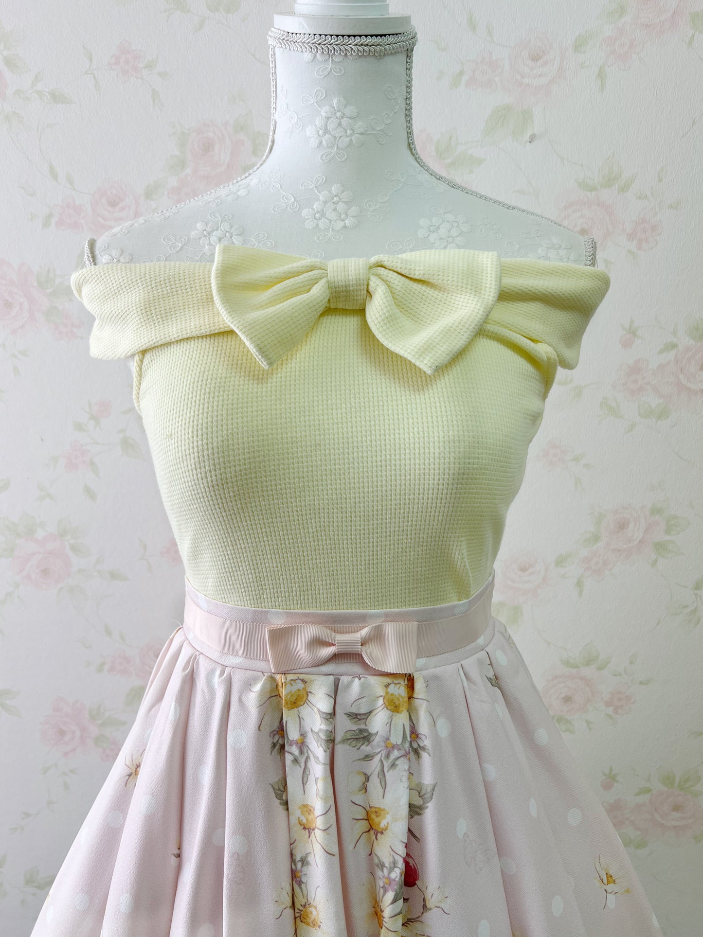 dazzlin Front Bow Off Shoulder Top