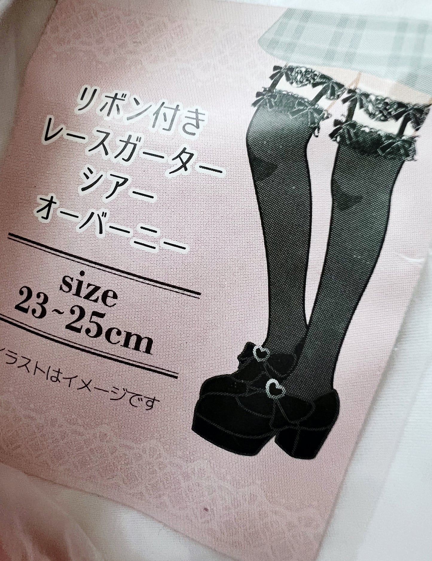 Imo Chan Lace Garter Sheer Over Knee Socks