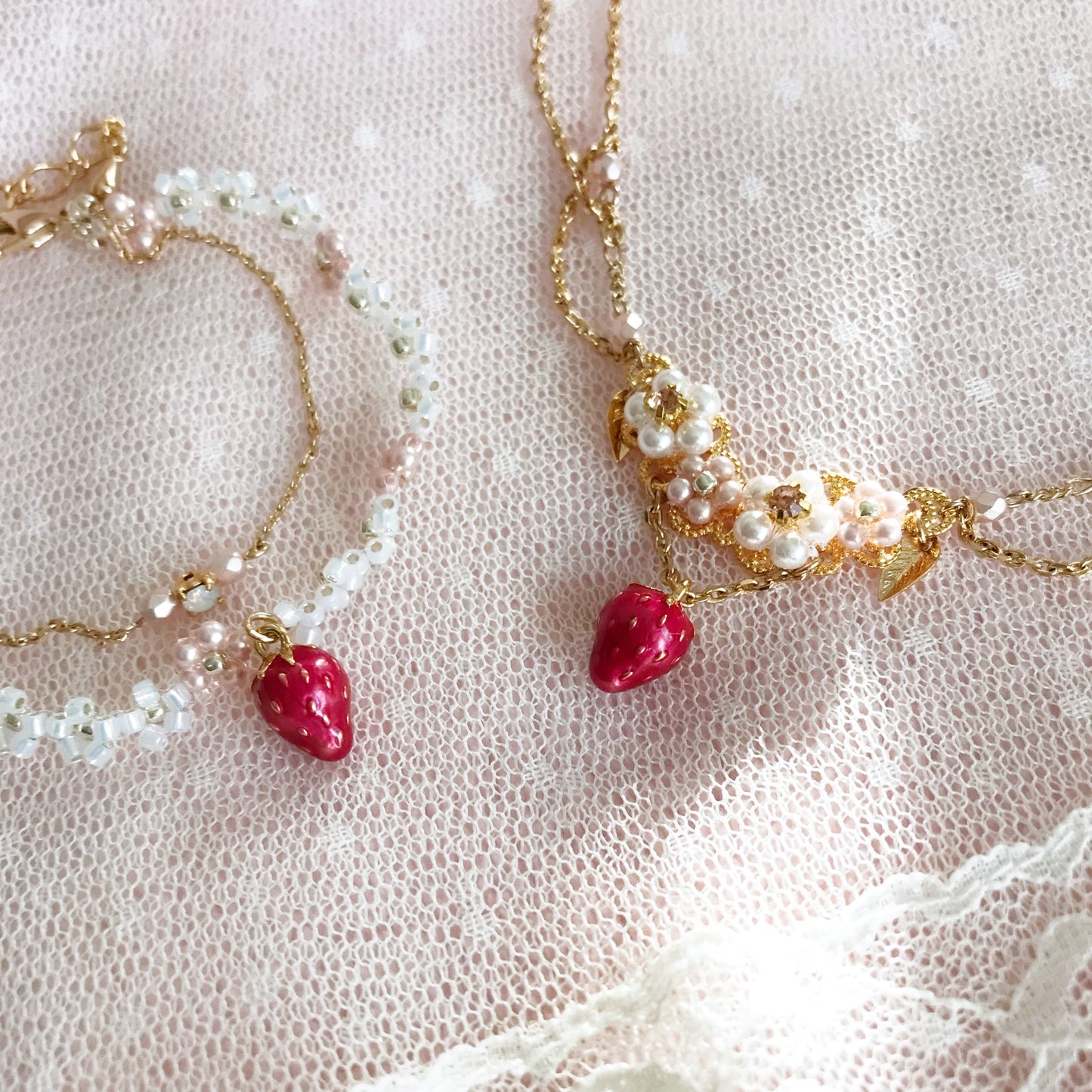 Sweet Strawberry Field Necklace