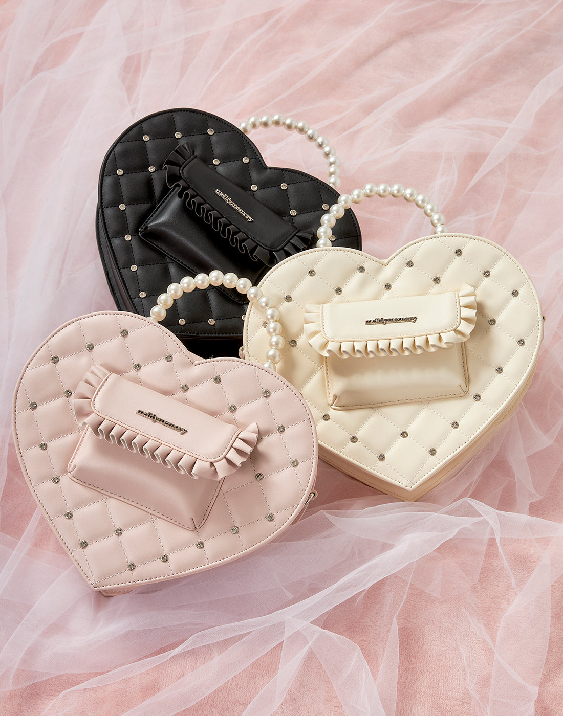 mellfy memory 3way Eternity love jewel heart bag