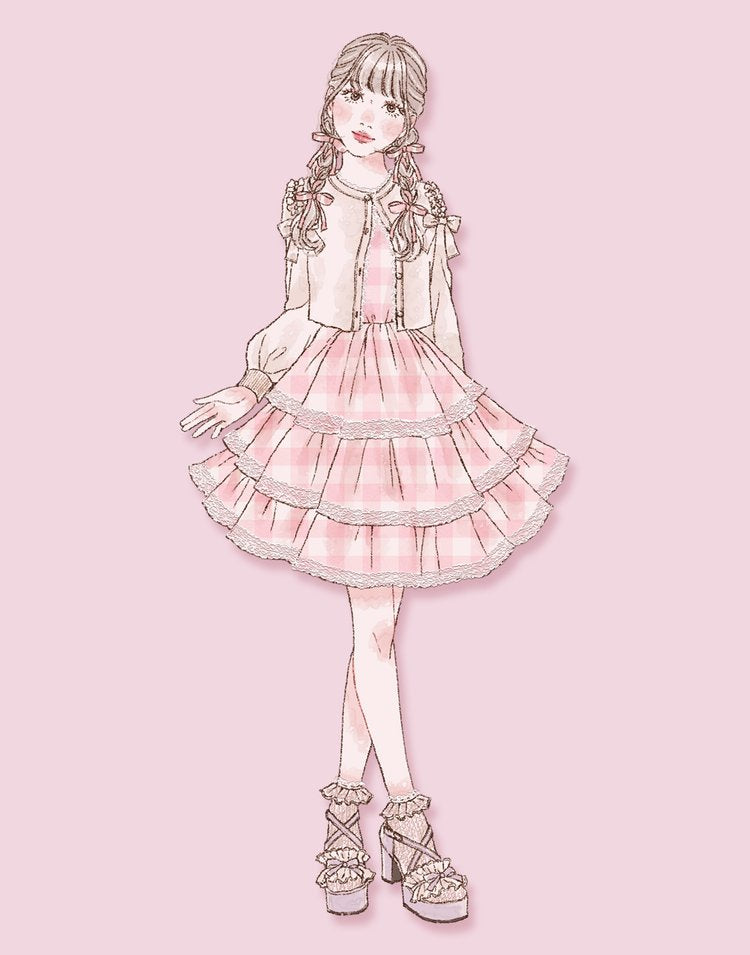 mellfy memory Fairy love Gingham check Dress
