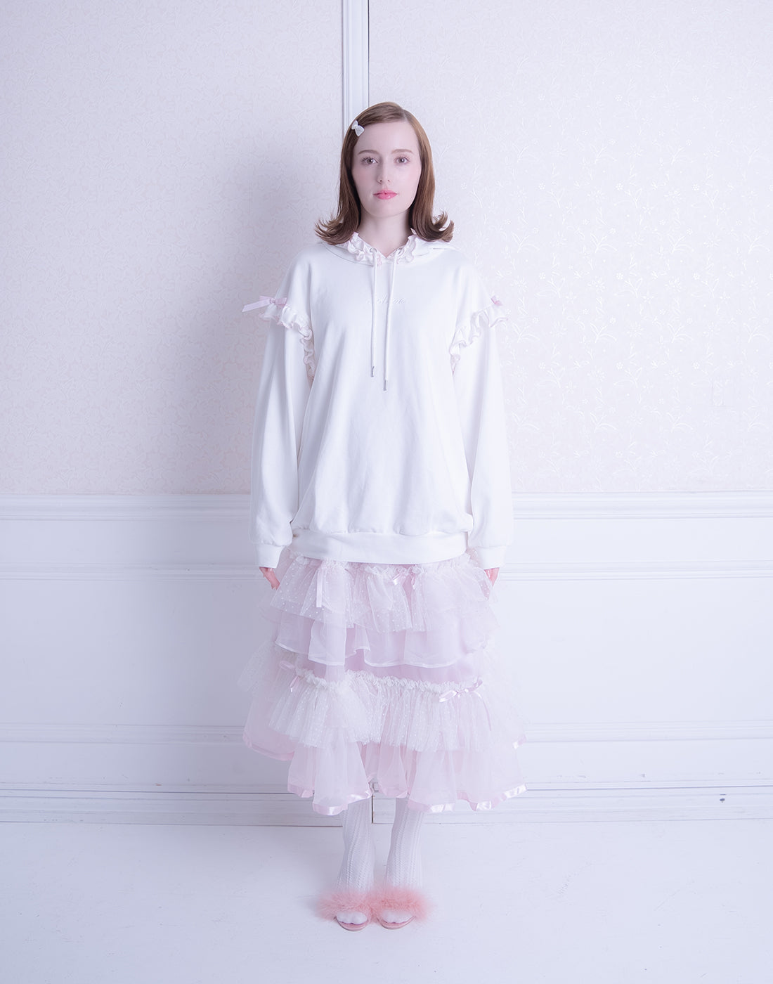 <Deliver In October> Lolime fluffy lace Skirt