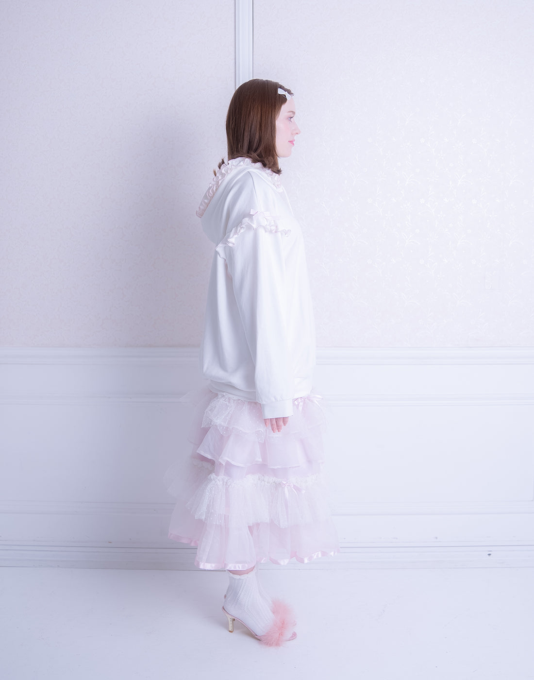 <Deliver In October> Lolime fluffy lace Skirt