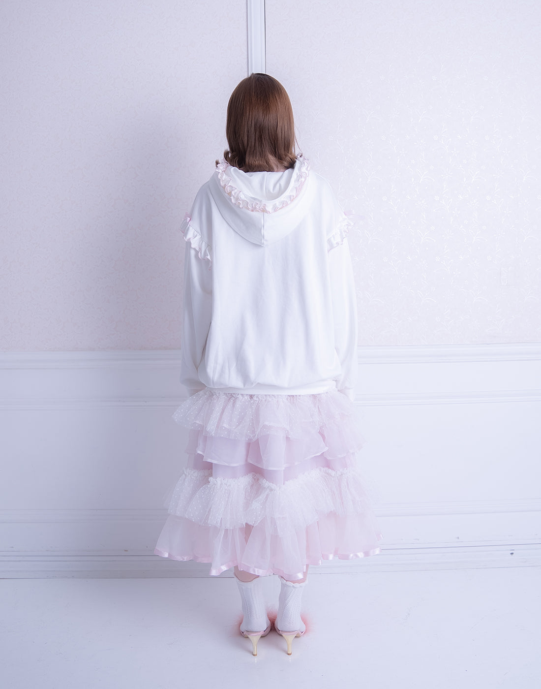 <Deliver In October> Lolime fluffy lace Skirt