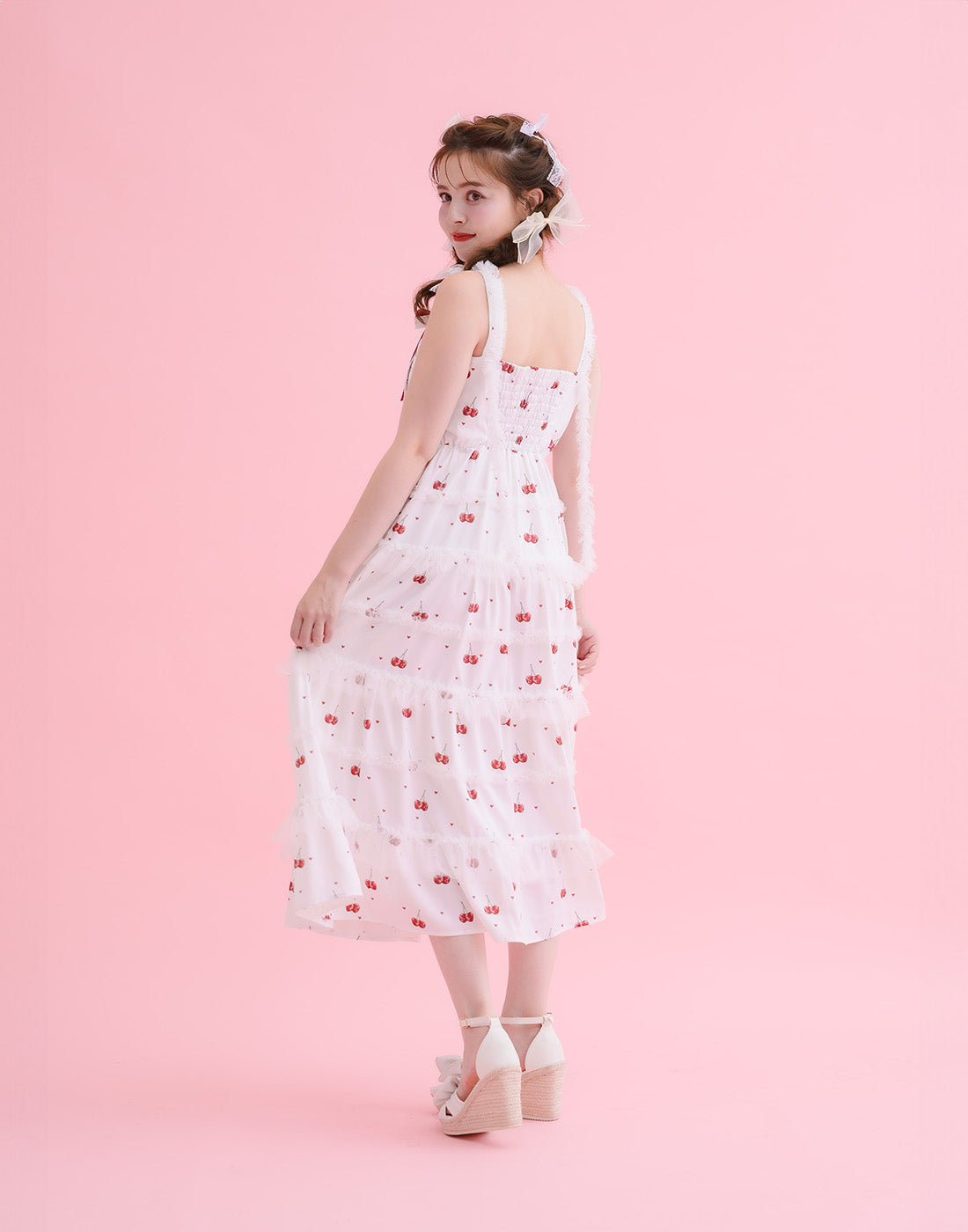 mellfy memory Sweet cherry long Dress