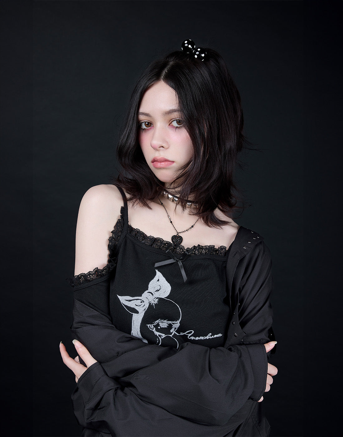 AVENCHUMU ERICO collaboration illustration flare sleeve top