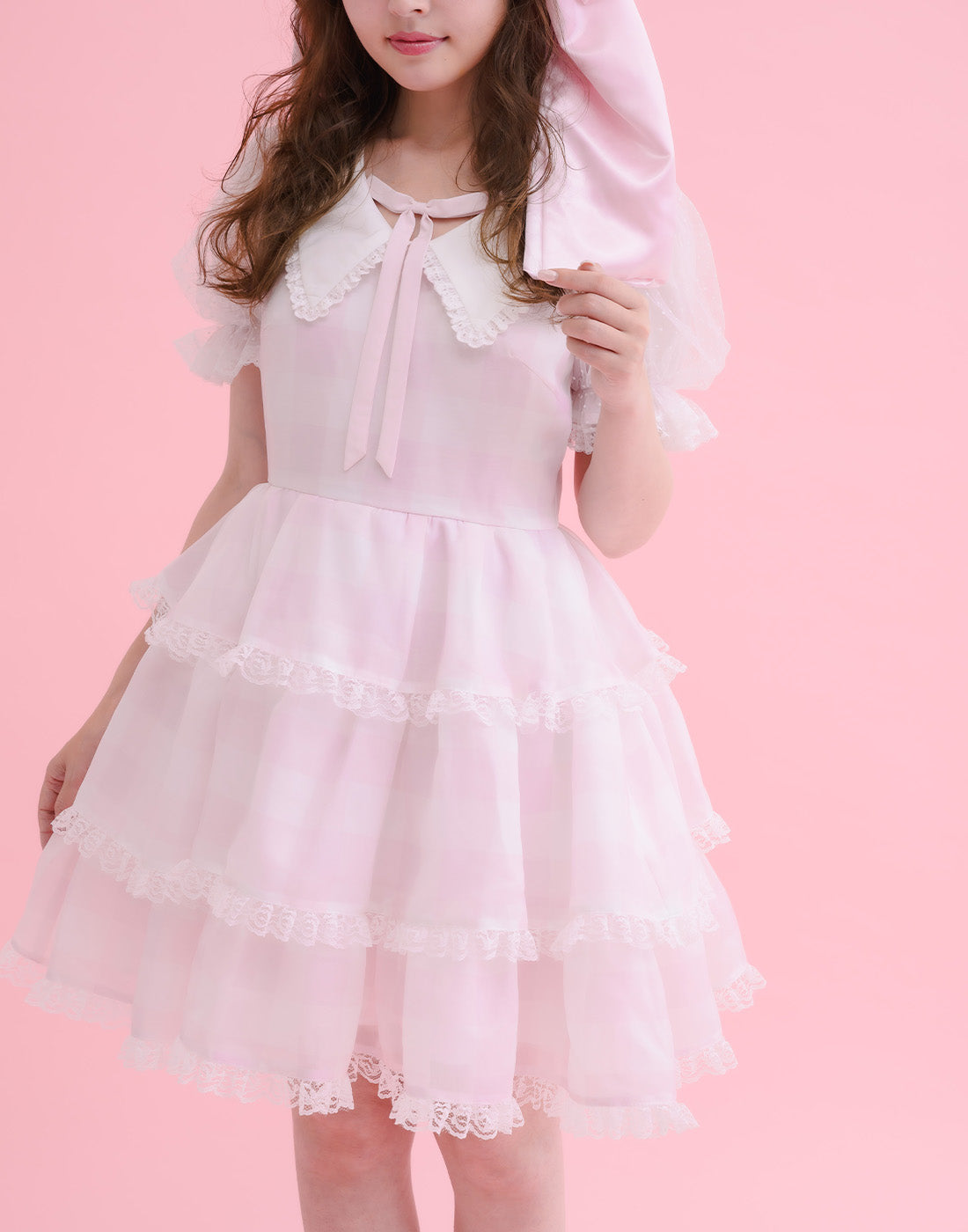 mellfy memory Fairy gingham tiered doll Dress