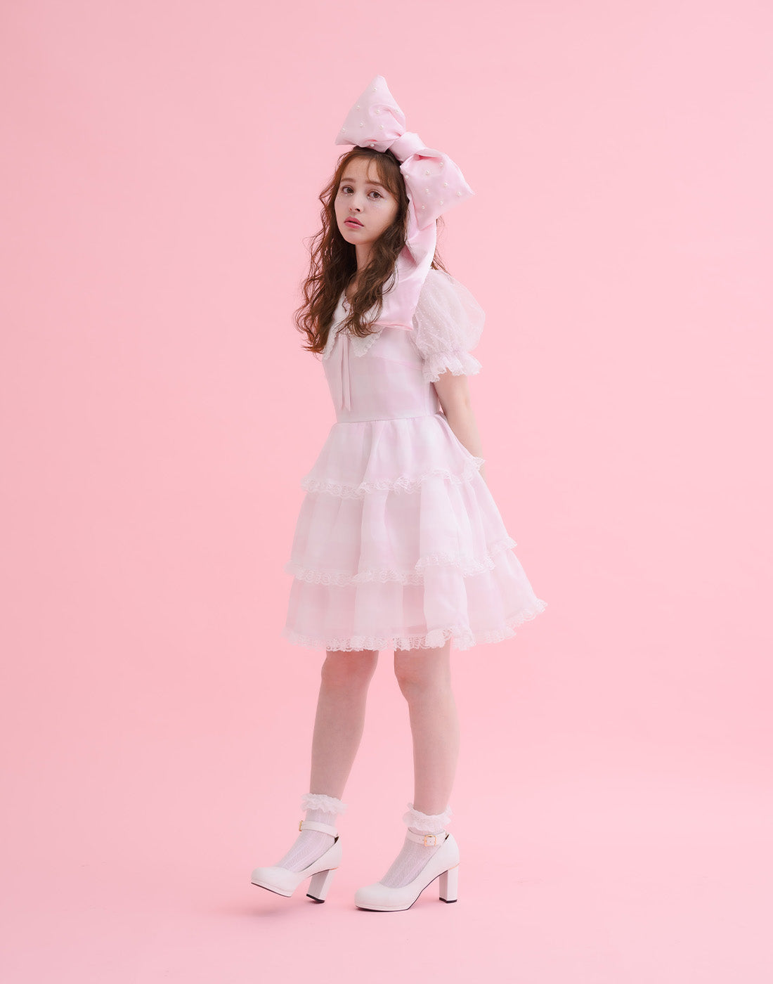 mellfy memory Fairy gingham tiered doll Dress