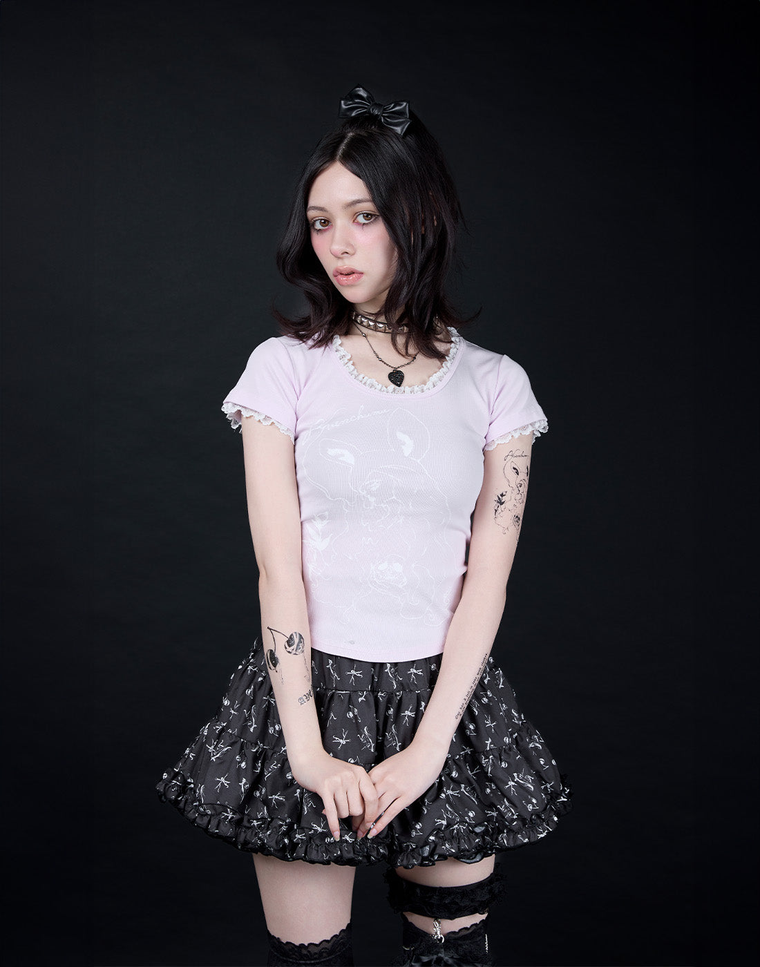 AVENCHUMU ERICO collaboration illustrated tutu skirt